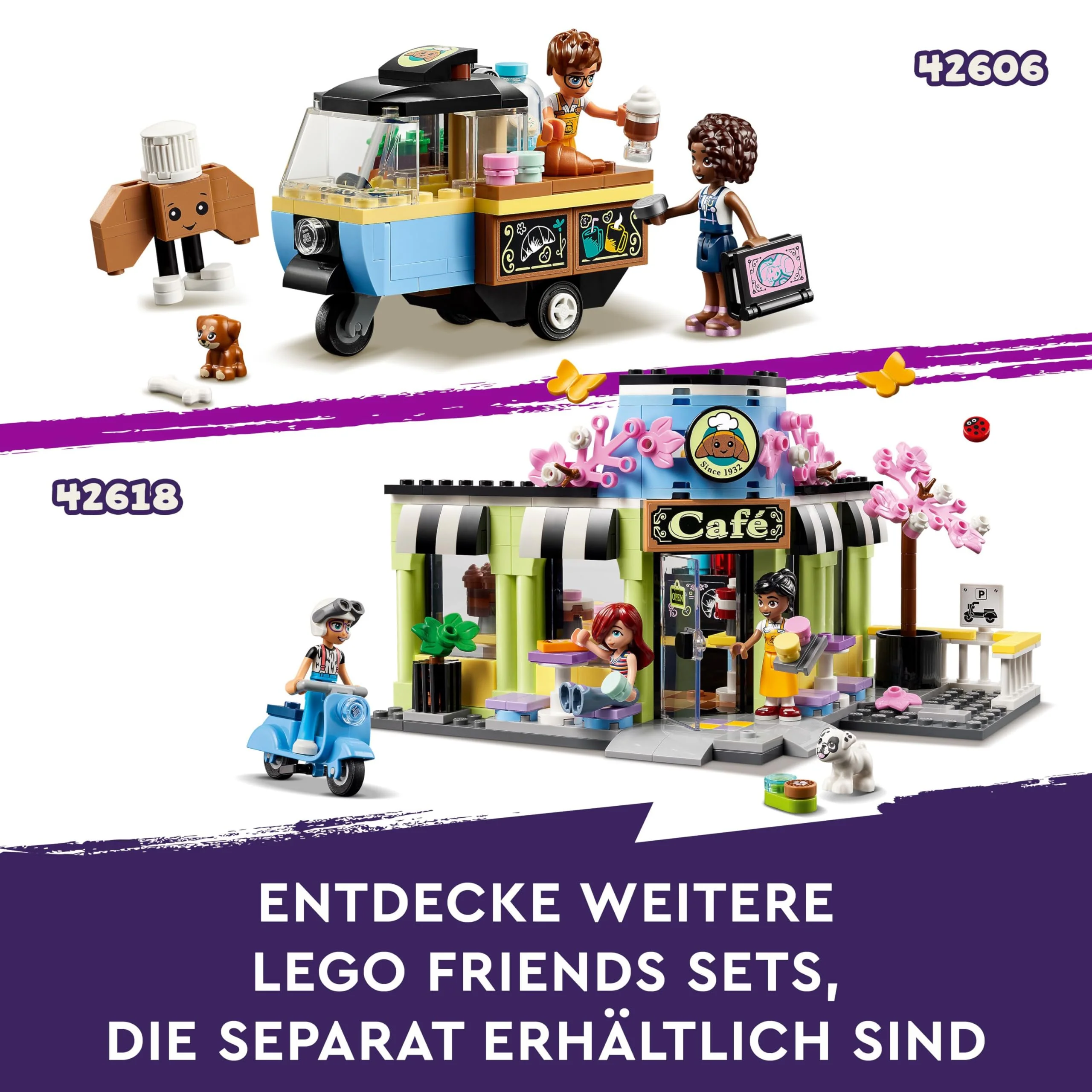LEGO Friends Heartlake City Café, Kinderspielzeug, Spielzeug-Bäckerei, Geschenkidee für Mädchen und Jungen ab 6 Jahren, Set mit 3 Spielfiguren und Hundefigur 42618 - Image 7