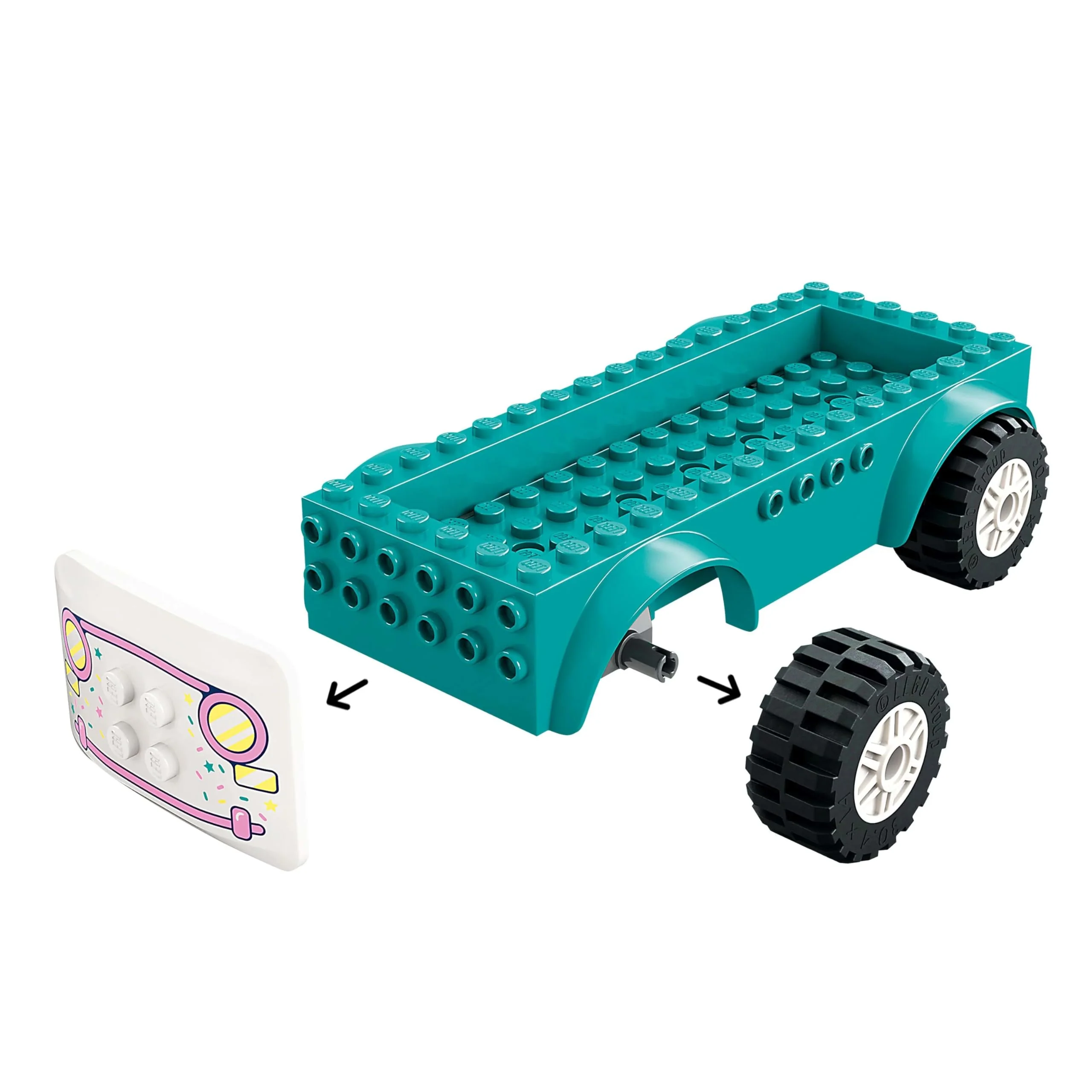 LEGO Friends Heartlake City Eiswagen, Spielset für Rollenspiele, Bauset mit 2 Spielzeugfiguren und einem Hasen, Spielzeug für Mädchen ab 4 Jahren, Bauspielzeug mit Minifiguren der Charaktere 42644 - Image 11