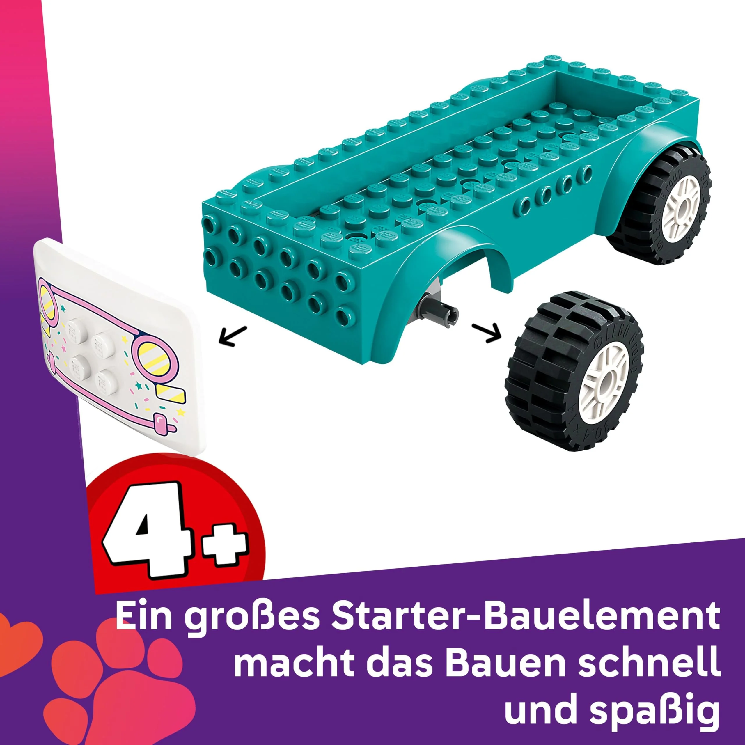 LEGO Friends Heartlake City Eiswagen, Spielset für Rollenspiele, Bauset mit 2 Spielzeugfiguren und einem Hasen, Spielzeug für Mädchen ab 4 Jahren, Bauspielzeug mit Minifiguren der Charaktere 42644 - Image 12