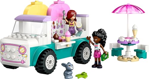 LEGO Friends Heartlake City Eiswagen, Spielset für Rollenspiele, Bauset mit 2 Spielzeugfiguren und einem Hasen, Spielzeug für Mädchen ab 4 Jahren, Bauspielzeug mit Minifiguren der Charaktere 42644 - Image 3