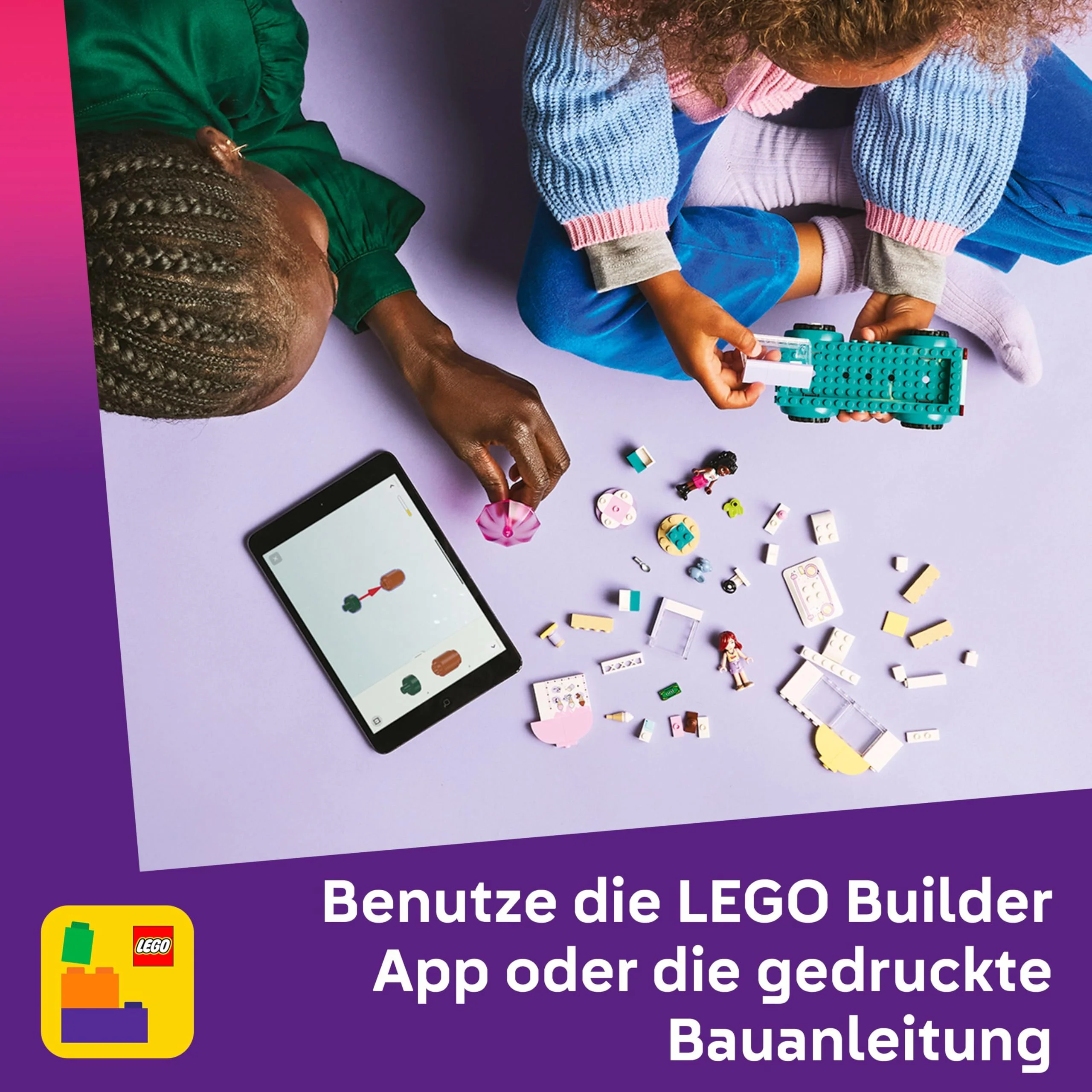 LEGO Friends Heartlake City Eiswagen, Spielset für Rollenspiele, Bauset mit 2 Spielzeugfiguren und einem Hasen, Spielzeug für Mädchen ab 4 Jahren, Bauspielzeug mit Minifiguren der Charaktere 42644 - Image 8