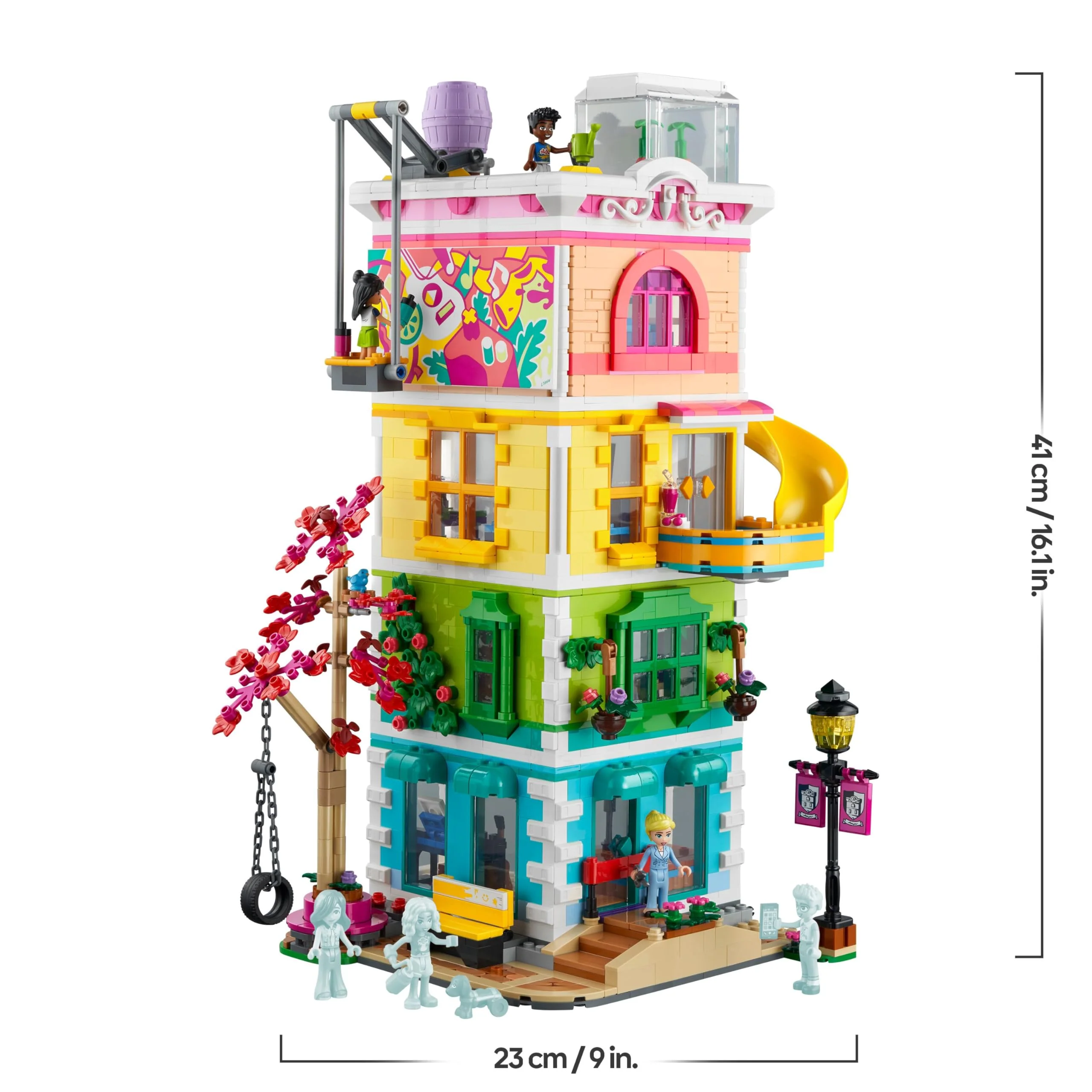 Lego Friends Heartlake City Gemeinschaftszentrum - Kreatives Spielzeug - 5-stöckiges Gebäude mit 6 Minifiguren, Einer Hundefigur und Zubehör - Geschenk für Mädchen und Jungen ab 9 Jahren - 41748 - Image 5
