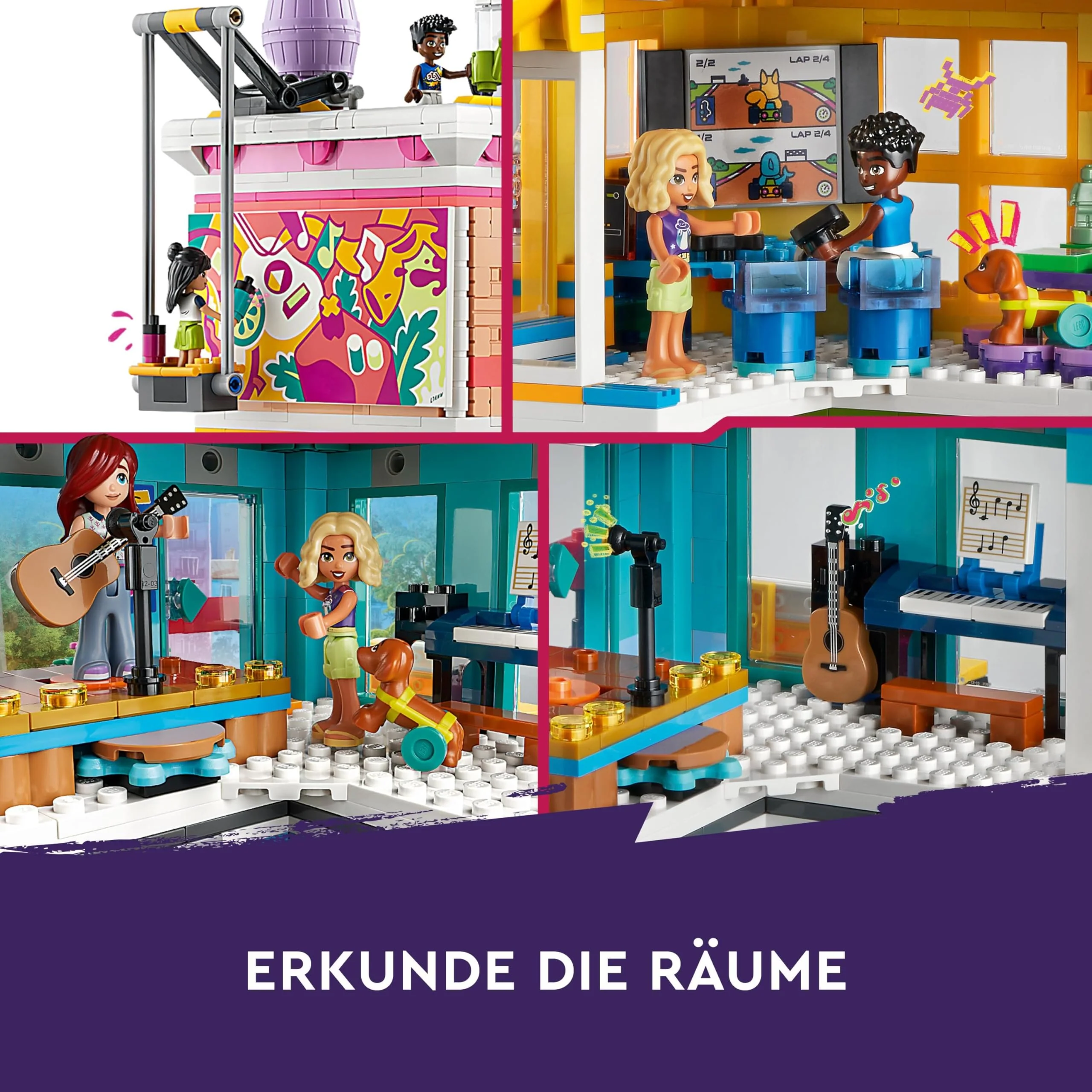 Lego Friends Heartlake City Gemeinschaftszentrum - Kreatives Spielzeug - 5-stöckiges Gebäude mit 6 Minifiguren, Einer Hundefigur und Zubehör - Geschenk für Mädchen und Jungen ab 9 Jahren - 41748 - Image 7