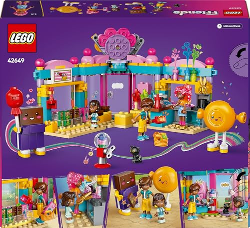 LEGO Friends Heartlake City Süßwarenladen - Kinder Spielset zum Bauen mit 3 Minifiguren, Einer Katzenfigur, Spielzeug Lebensmittel und Zubehör - Geschenk für Mädchen und Jungen ab 6 Jahren - 42649 - Image 2