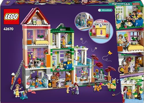 LEGO Friends Heartlake City Wohn- und Einkaufsstraße, Bauset für Rollenspiele mit 9 Charakteren (darunter 7 Minifiguren) und 3 Katzen, Geschenk für Mädchen und Jugendliche, Spielzeughaus 42670 - Image 2