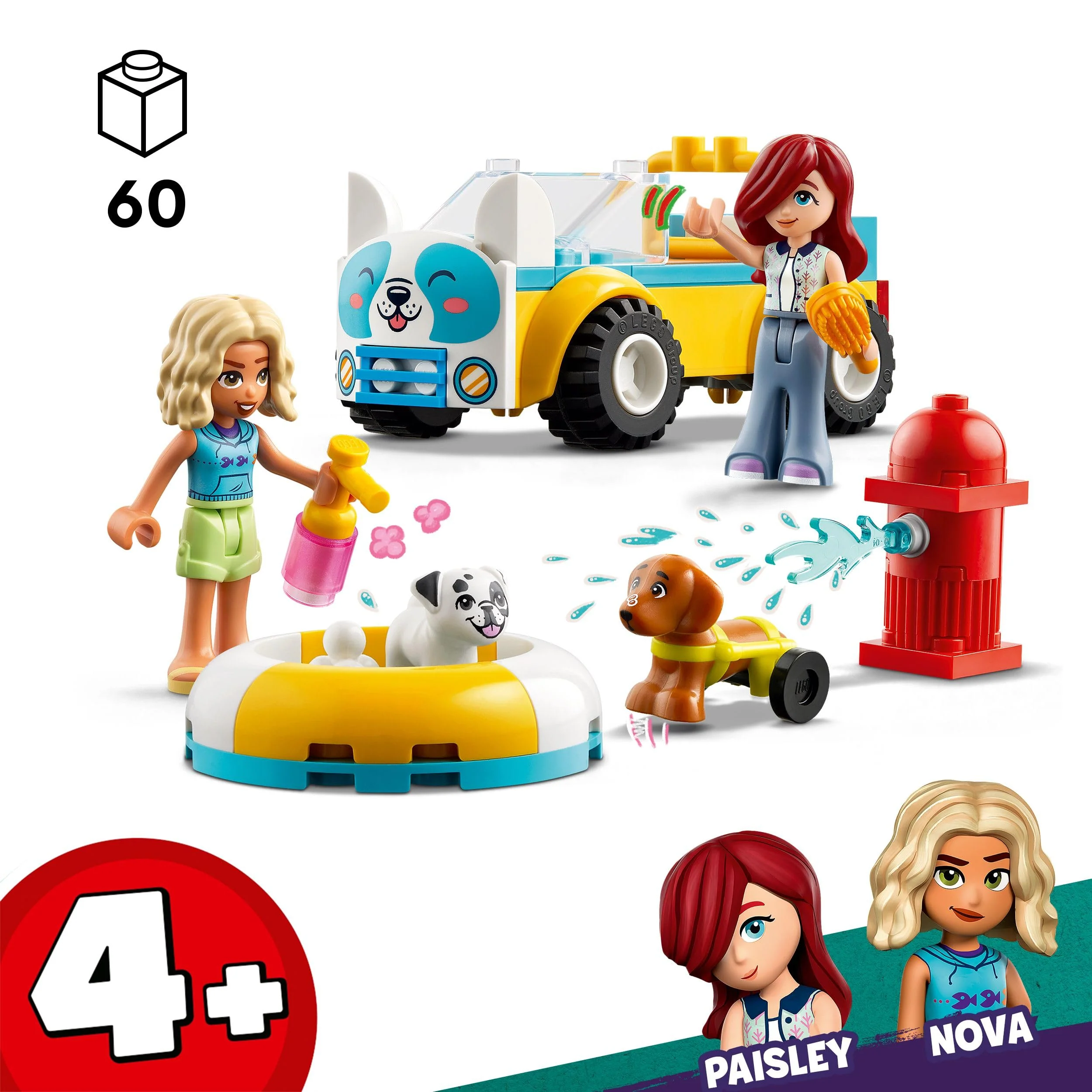 LEGO Friends Mobiler Hundesalon - Kreatives Spielzeug mit Fahrzeug und Tieren für Rollenspiele - Montessori Spielzeug mit 2 Minifiguren und 2 Hunden - Geschenk für Mädchen & Jungen ab 4 Jahren - 42635 - Image 10