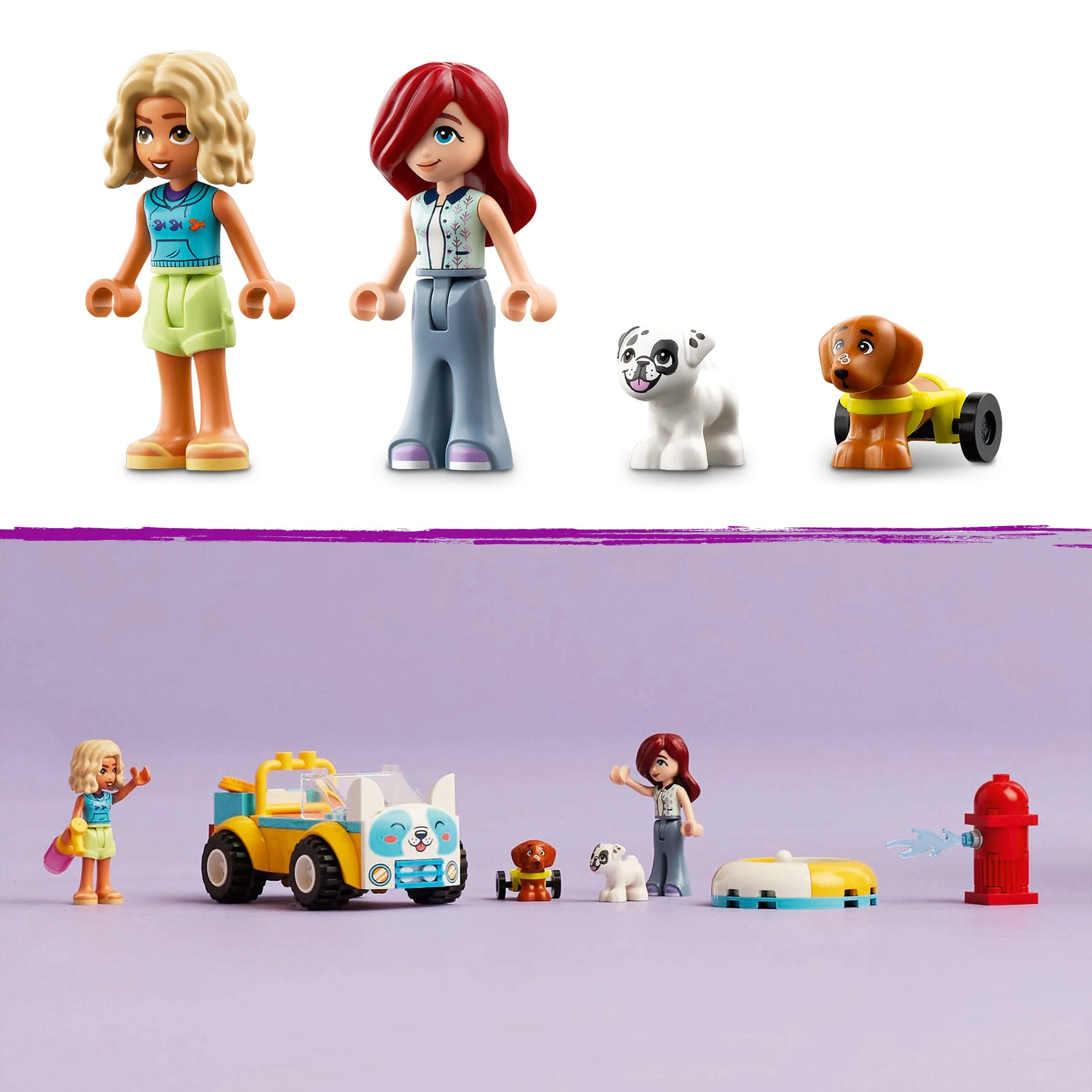 LEGO Friends Mobiler Hundesalon - Kreatives Spielzeug mit Fahrzeug und Tieren für Rollenspiele - Montessori Spielzeug mit 2 Minifiguren und 2 Hunden - Geschenk für Mädchen & Jungen ab 4 Jahren - 42635 - Image 7