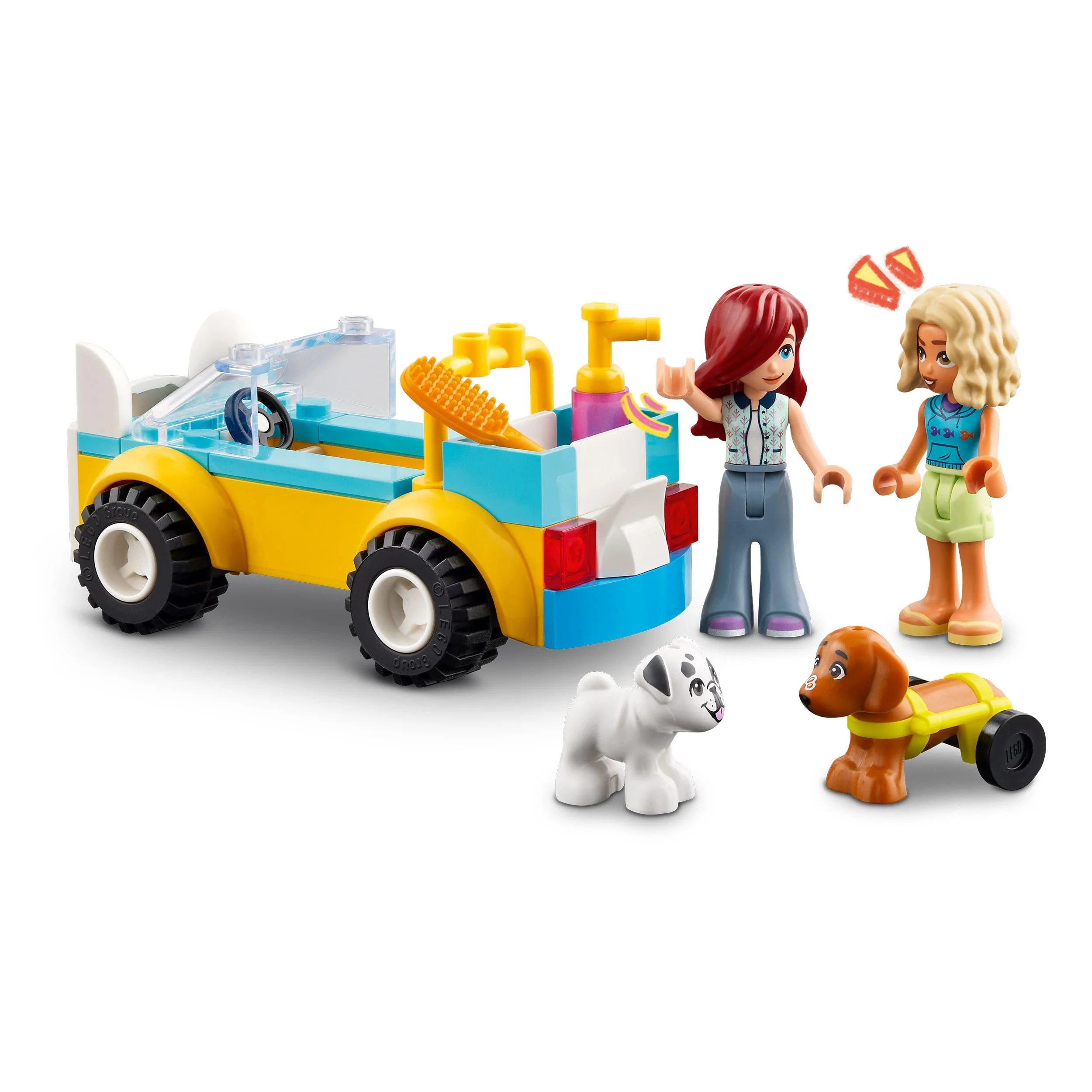 LEGO Friends Mobiler Hundesalon - Kreatives Spielzeug mit Fahrzeug und Tieren für Rollenspiele - Montessori Spielzeug mit 2 Minifiguren und 2 Hunden - Geschenk für Mädchen & Jungen ab 4 Jahren - 42635 - Image 9