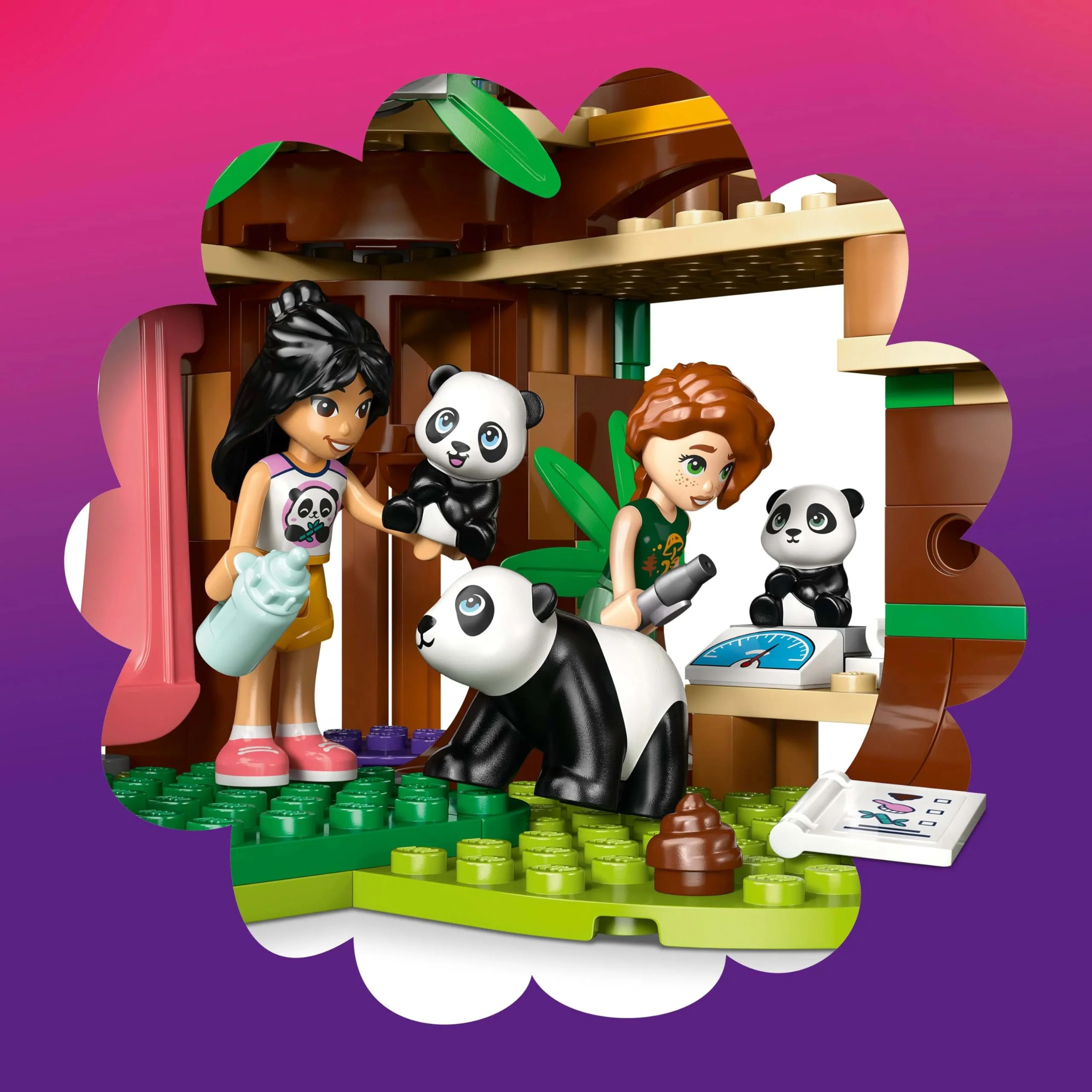 LEGO Friends Panda-Pflegestation - Spielzeug mit Baumhaus, Quad, 2 Mini-Puppen und 3 Panda Figuren - Kreatives Set für Mädchen ab 7 Jahren - 42648 - Image 5