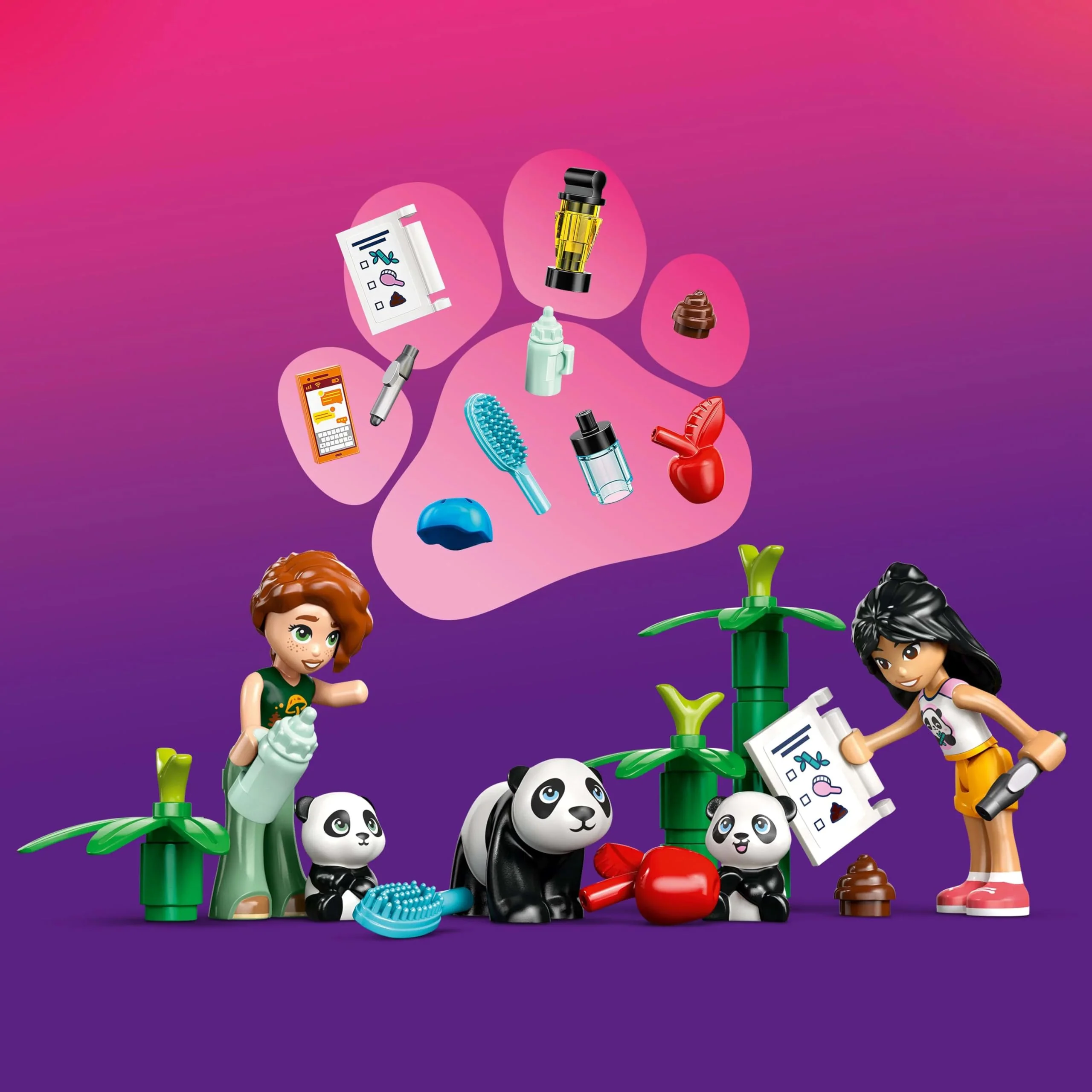 LEGO Friends Panda-Pflegestation - Spielzeug mit Baumhaus, Quad, 2 Mini-Puppen und 3 Panda Figuren - Kreatives Set für Mädchen ab 7 Jahren - 42648 - Image 6