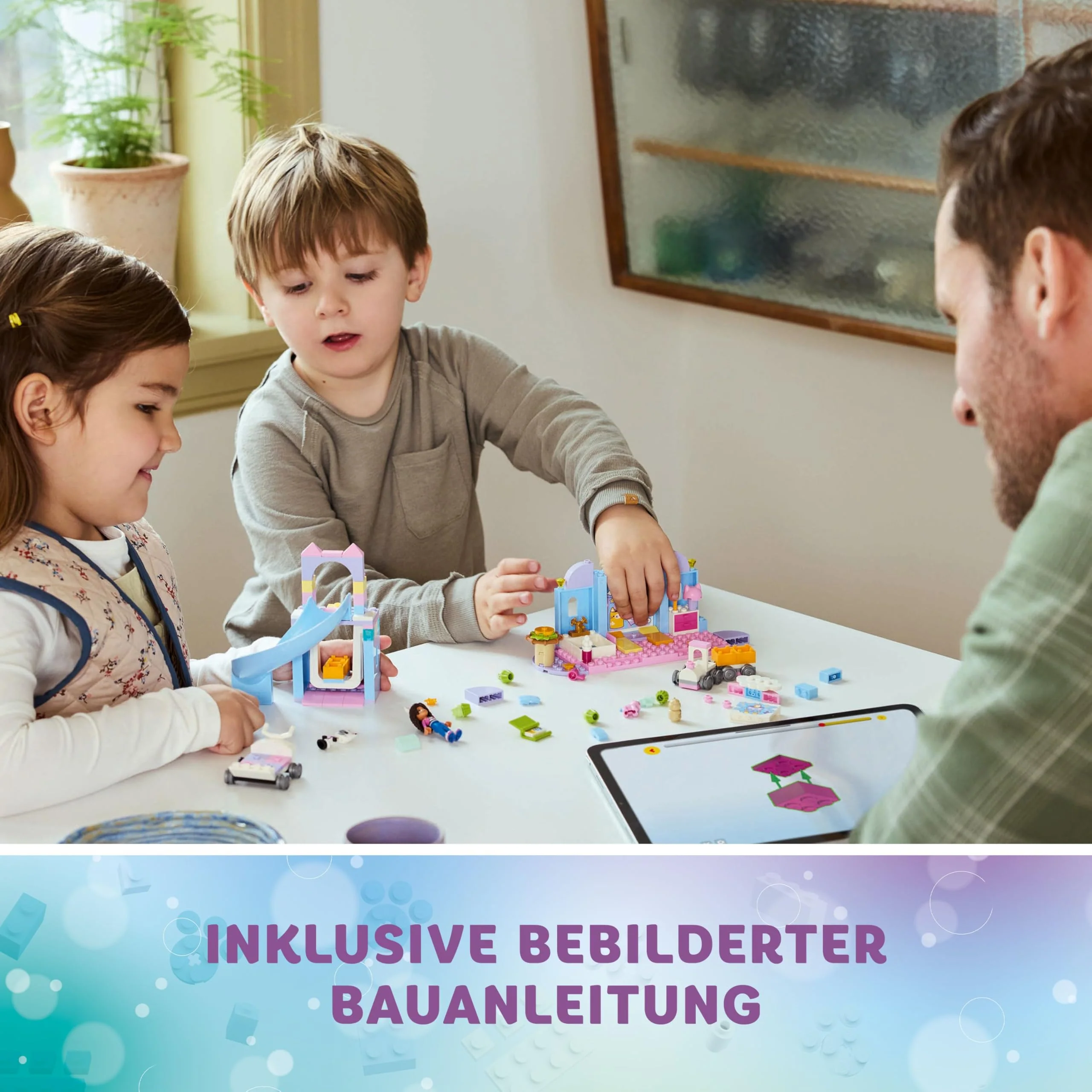 LEGO Gabby's Puppenhaus – Gabbys Katzenpflege Spielset – Kreatives Tier Spielzeug - Bauset mit Auto, Zug, Rutsche, Minifiguren & Zubehör – Kinder Geschenk für Mädchen ab 4 Jahren – 10796 - Image 9