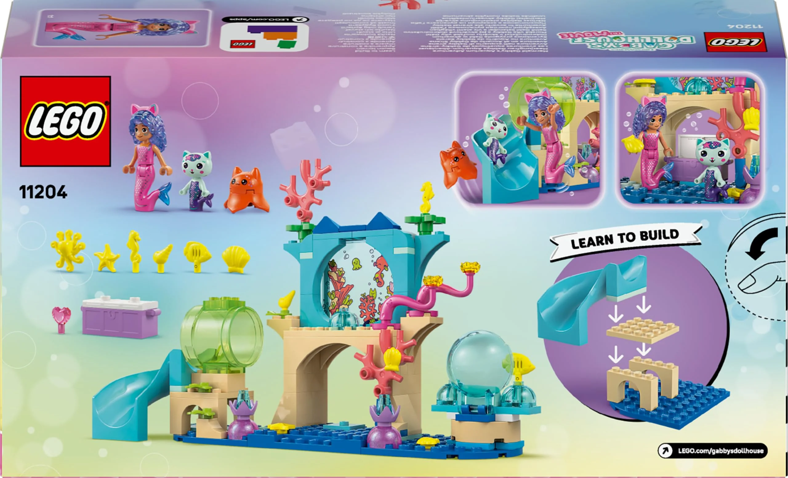 LEGO Gabbys Puppenhaus Meerjungfrau Gabbys Aquarium Abenteuer (11204); Spielzeug-Meeresbewohner; kleines Geschenk für Kinder; BAU- und Spielset für Mädchen und Jungen ab 4 Jahren - Image 2