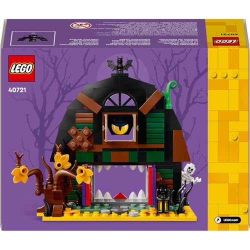 LEGO Halloween-Scheune - Kinder Spielzeug mit Skelett Minifigur - Bauset mit Fledermaus, Flasche, Lampe und weiterem Zubehör - Kreatives Jungen und Mädchen ab 8 Jahren - 40721 - Image 2