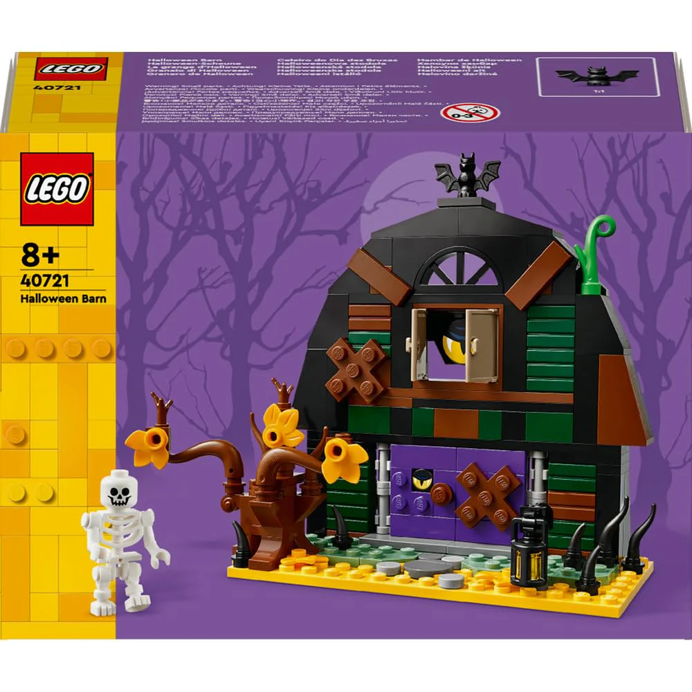 LEGO Halloween-Scheune - Kinder Spielzeug mit Skelett Minifigur - Bauset mit Fledermaus, Flasche, Lampe und weiterem Zubehör - Kreatives Jungen und Mädchen ab 8 Jahren - 40721 - Image 3