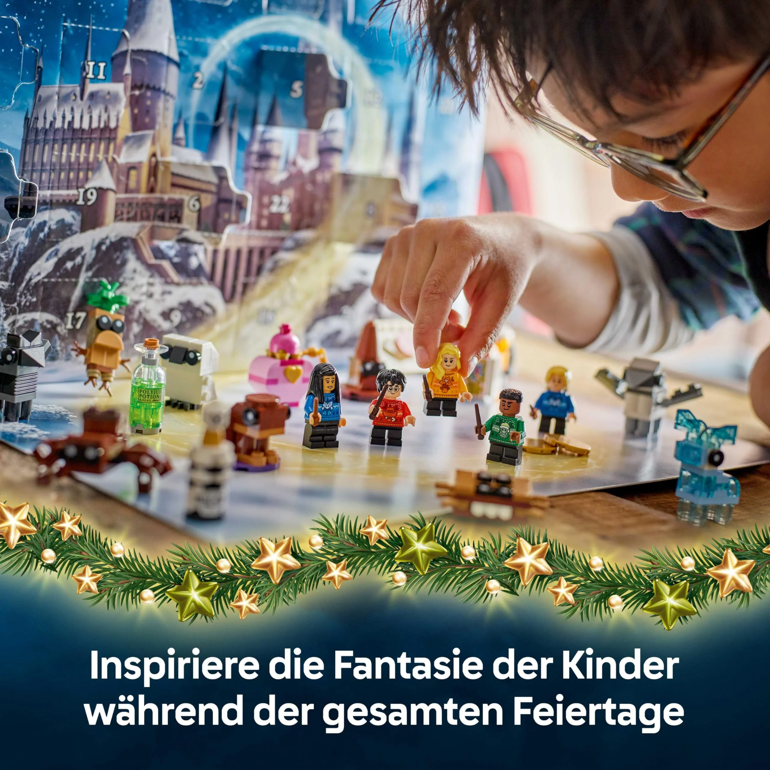 LEGO Harry Potter Adventskalender 2025 - Weihnachten Spielzeug mit 24 Überraschungen - 8 Minifiguren in festlichen Pullovern & 6 Figuren - Geschenk für Mädchen und Jungen ab 7 Jahren - 76456 - Image 8
