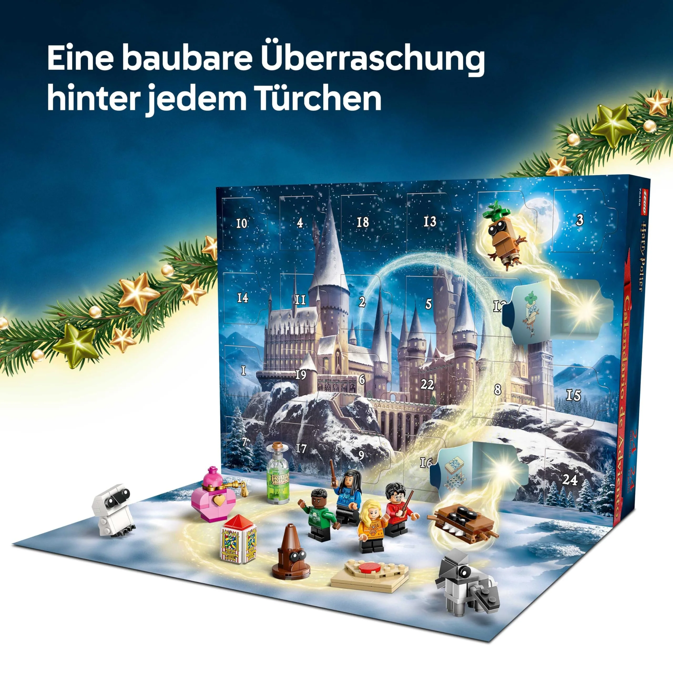 LEGO Harry Potter Adventskalender 2025 - Weihnachten Spielzeug mit 24 Überraschungen - 8 Minifiguren in festlichen Pullovern & 6 Figuren - Geschenk für Mädchen und Jungen ab 7 Jahren - 76456 - Image 9