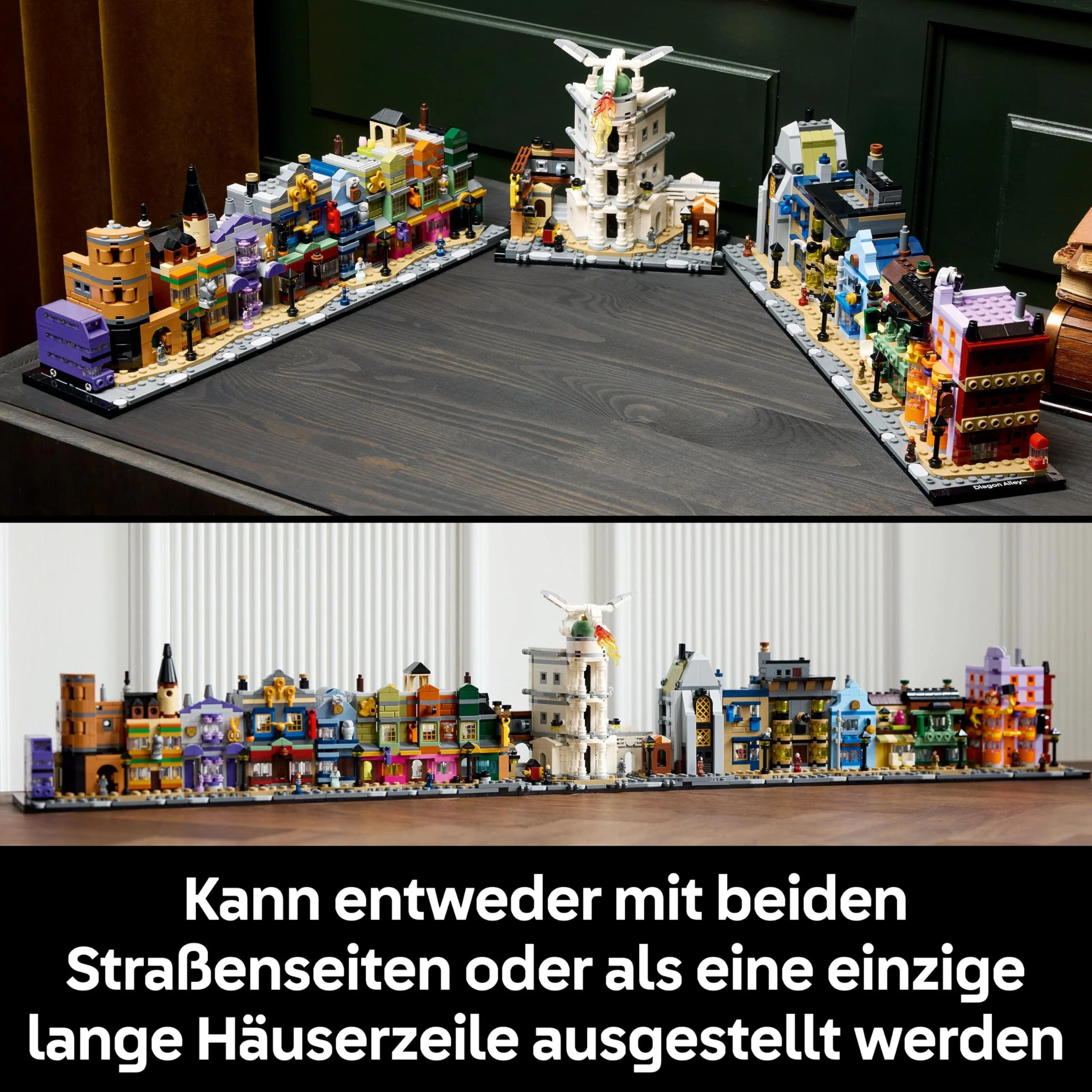 LEGO Harry Potter Die Zauberläden der Winkelgasse - Miniaturstraße zum Ausstellen - 12 Mikrofiguren zum Sammeln, inkl. Harry Potter, Draco Malfoy, Hermine Granger - Geschenk für Erwachsene 76444 - Image 8