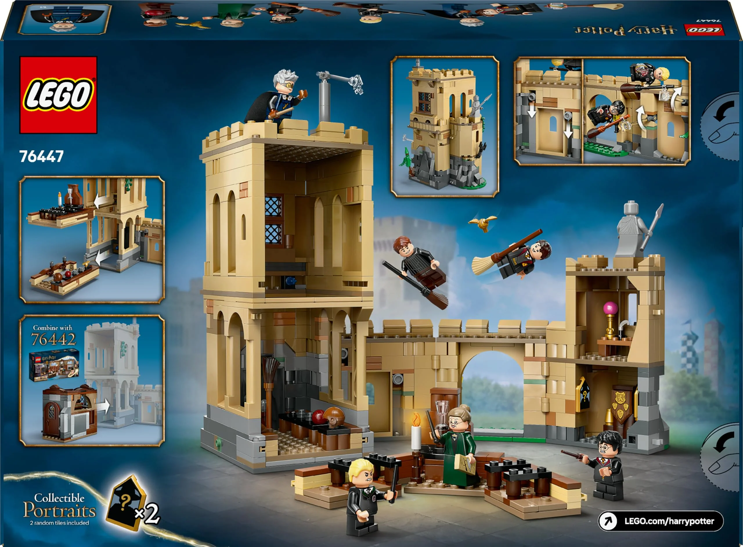LEGO Harry Potter Schloss Hogwarts: Flugstunden, Abenteuer-Spielset mit 6 Minifiguren zum Sammeln, inkl. Draco Malfoy & Professor McGonagall, Rollenspiel Set für Jungen und Mädchen ab 9 Jahren 76447 - Image 2