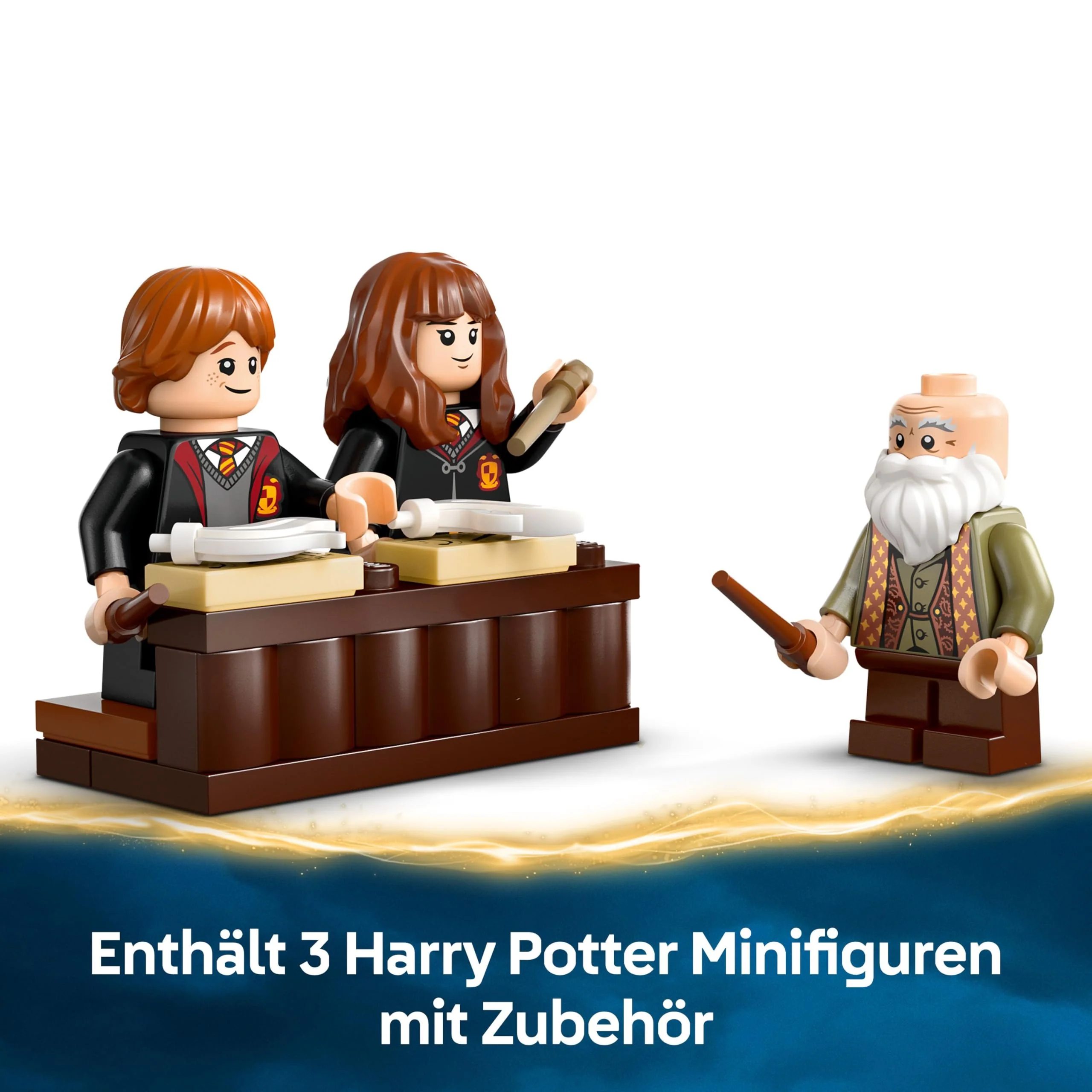 LEGO Harry Potter Schloss Hogwarts: Zauberkunstunterricht, Set mit 3 Minifiguren, inkl. Hermine Granger & Ron Weasley, Wingardium Leviosa Funktion, Spielzeug für Mädchen & Jungen ab 8 Jahren 76442 - Image 10