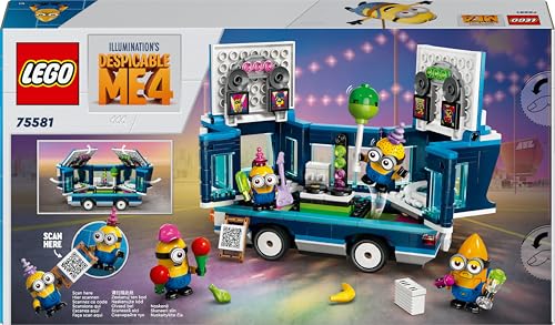 LEGO Ich – Einfach unverbesserlich 4 Minions und der Party Bus, Spielset zu Ich – Einfach unverbesserlich 4, Kinderspielzeug, kreatives Minions-Geschenk für Jungen und Mädchen ab 7 Jahren 75581 - Image 2