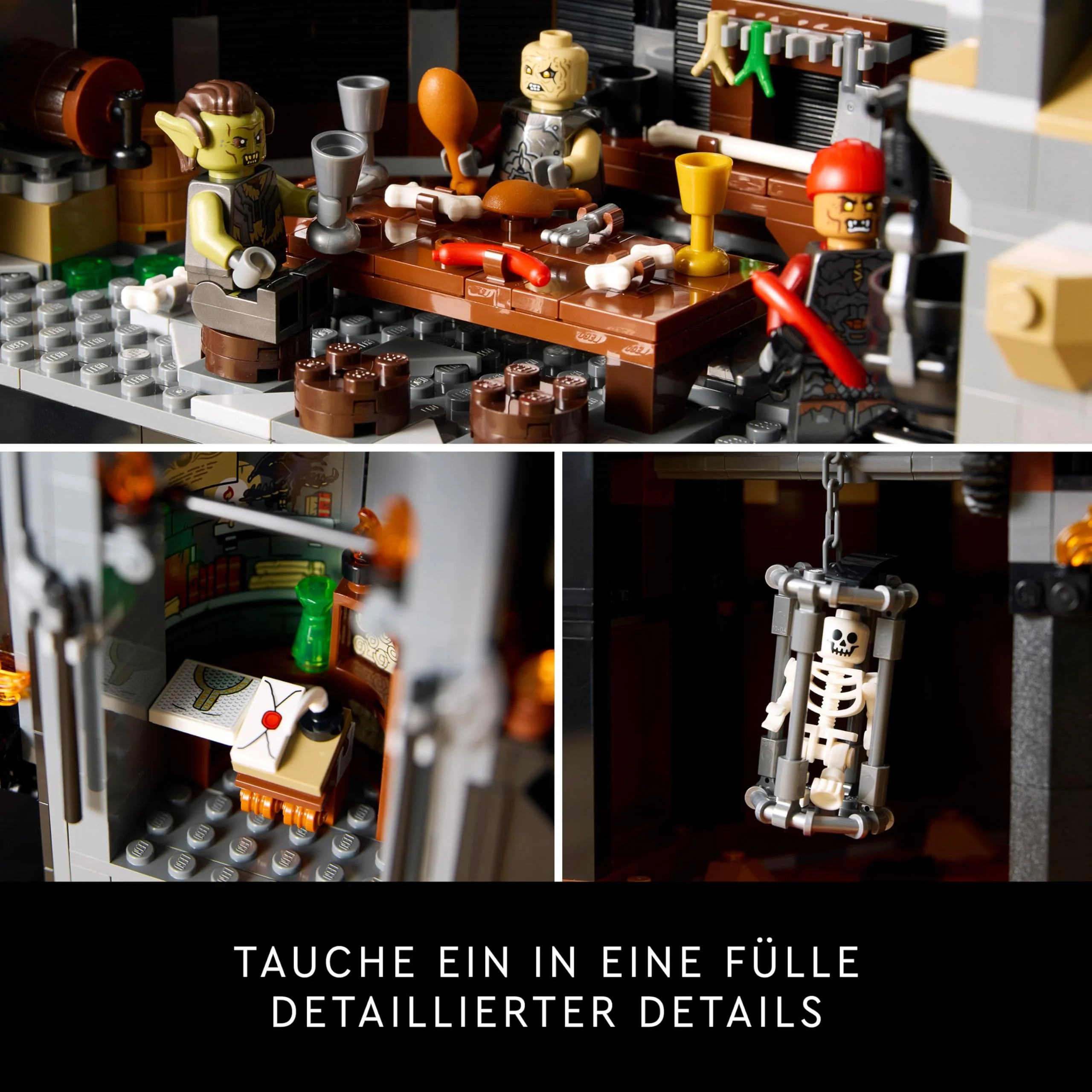 LEGO Icons Der Herr der Ringe: Barad-dûr, Bauset für Erwachsene mit den Minifiguren Sauron, Gothmog, Ork, Frodo, Sam und Gollum, Erinnerungsstück zum Film, Sammlerstück für Fans 10333 - Image 10