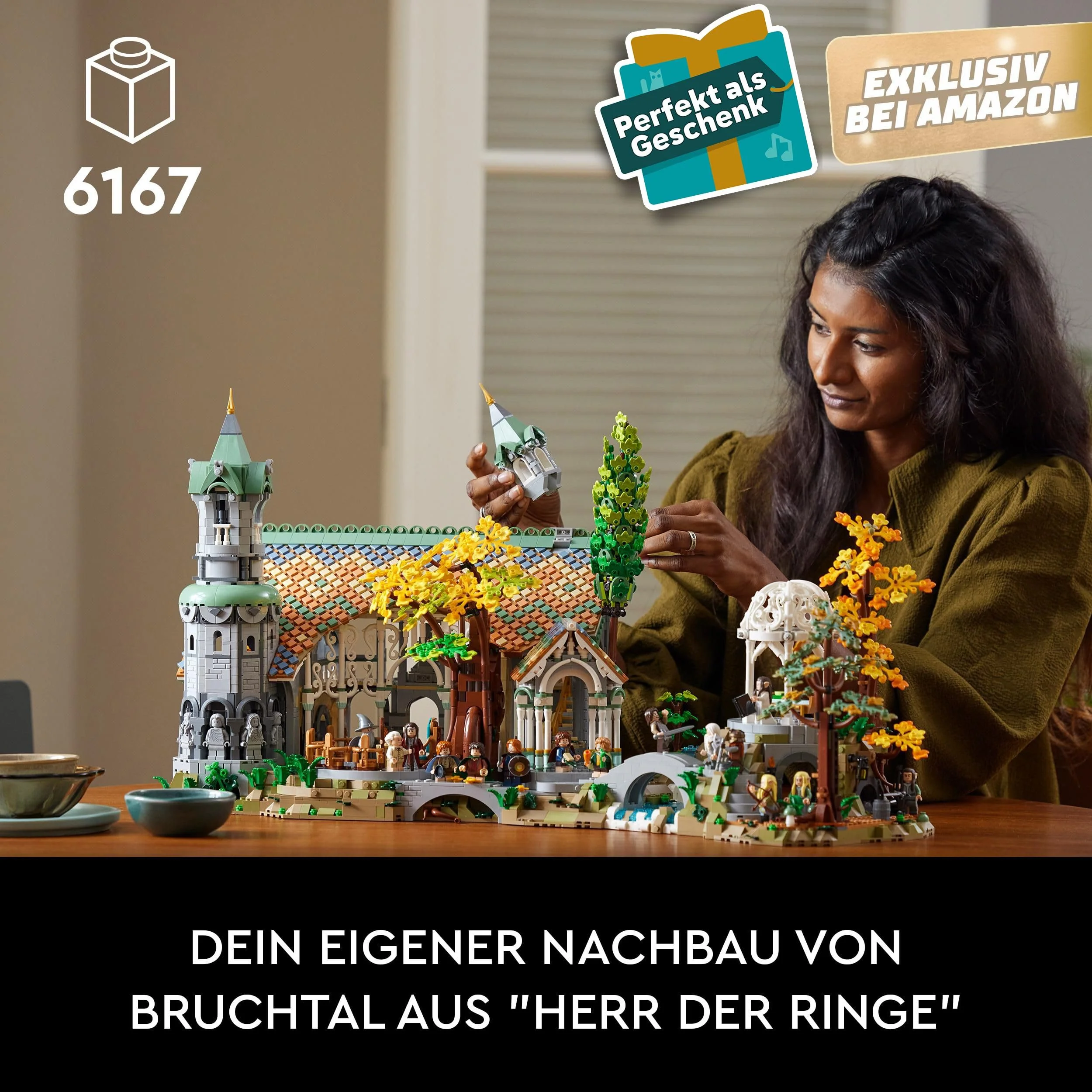 LEGO Icons Der Herr Der Ringe: Bruchtal - Modellbau für Erwachsene - Kreatives Spielzeug mit 15 Minifiguren mit Gandalf, Legolas, Aragorn & Frodo - Kontruktionsspielzeug zum Sammeln - 10316 - Image 10