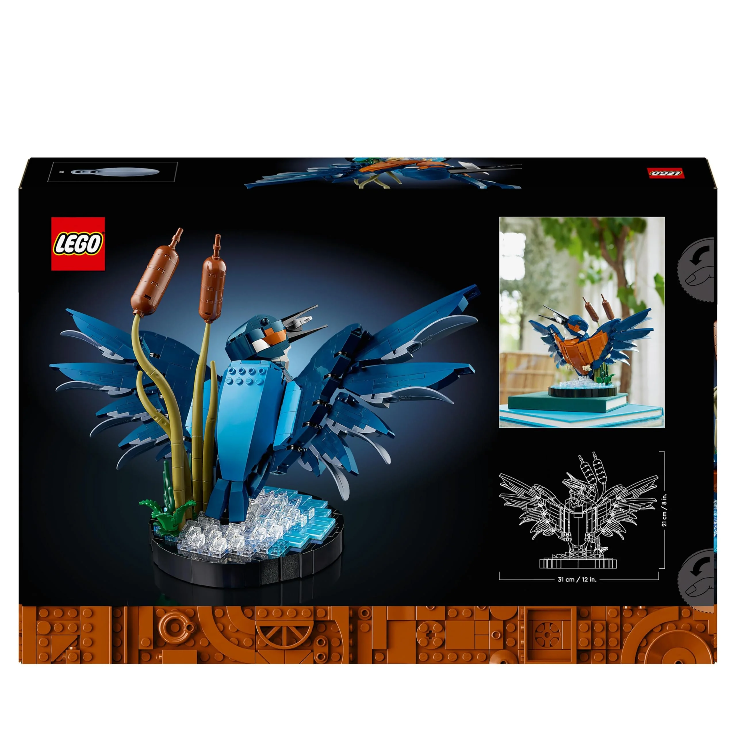 LEGO Icons Eisvogel Modellbausatz für Erwachsene, Vogel-Modell fürs Wohnzimmer oder Büro, Wohn- und Homeoffice-Deko, Geschenk für Vogelliebhaber und Ornithologen, Frauen und Männer 10331 - Image 2