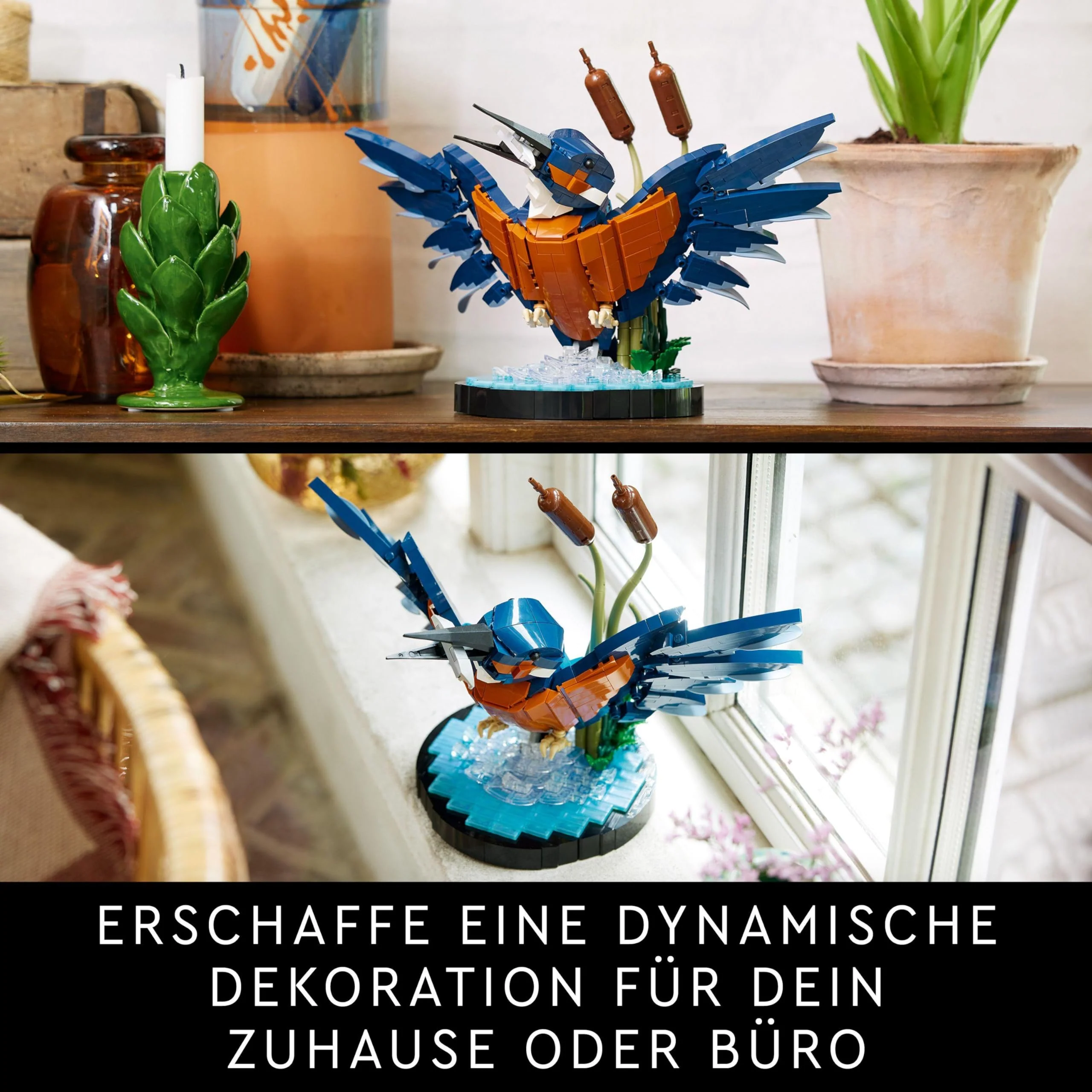 LEGO Icons Eisvogel Modellbausatz für Erwachsene, Vogel-Modell fürs Wohnzimmer oder Büro, Wohn- und Homeoffice-Deko, Geschenk für Vogelliebhaber und Ornithologen, Frauen und Männer 10331 - Image 4