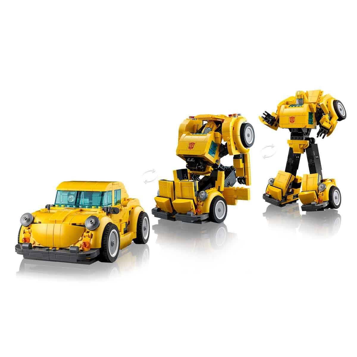 LEGO Icons Transformers Bumblebee, Roboter-Actionfigur für Erwachsene zum Sammeln, Bauset zum Film für Science-Fiction-Fans, lässt Sich in EIN Auto umbauen, Abenteuer-Spielzeug 10338 - Image 6