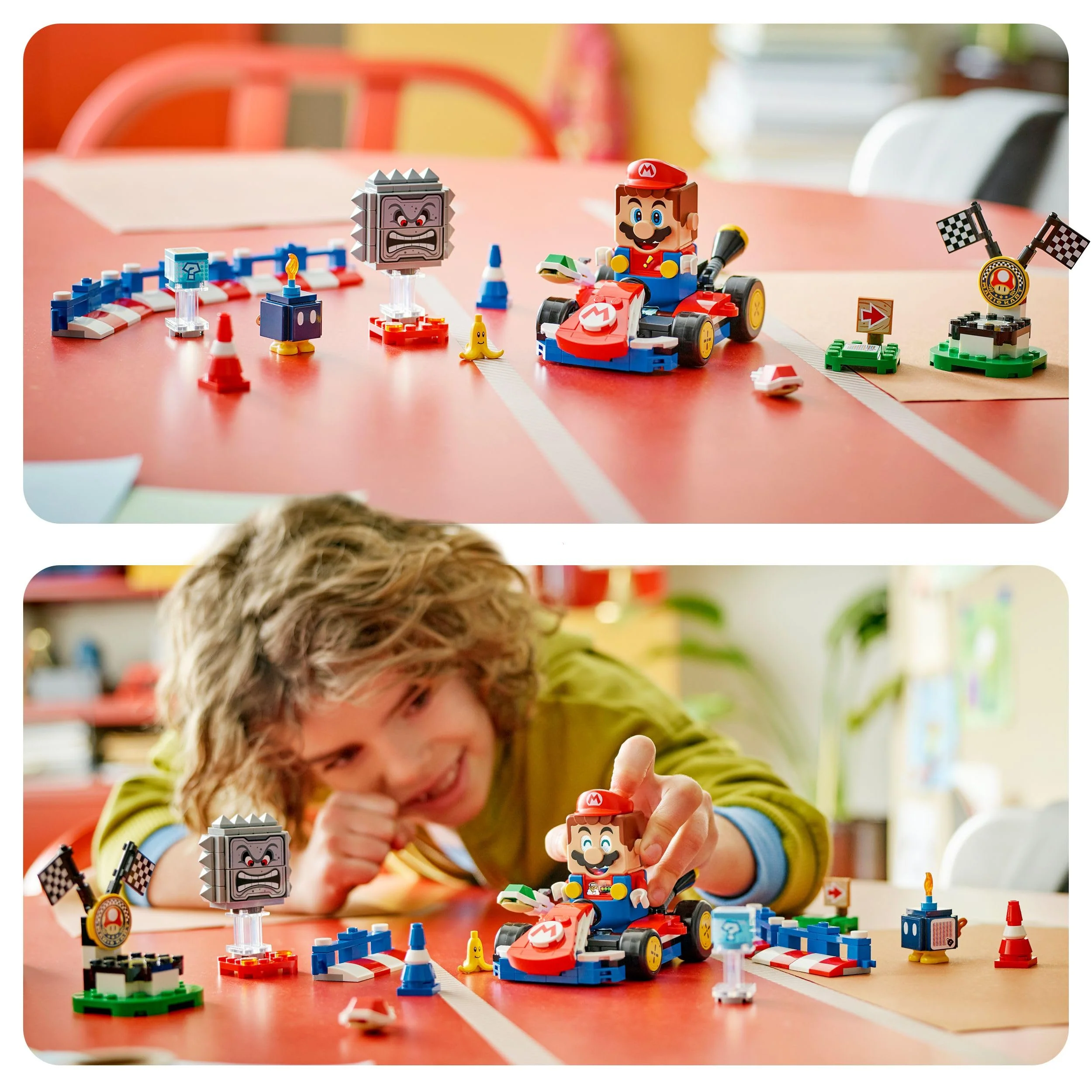 LEGO Mario Kart - Interaktiver Mario & Standard-Kart - Nintendo Spielzeug - Spiel Rennstrecke mit Auto, 3 Figuren, Podium & Barrieren - Gamer Geschenk für Jungen & Mädchen ab 7 Jahren - 72043 - Image 3