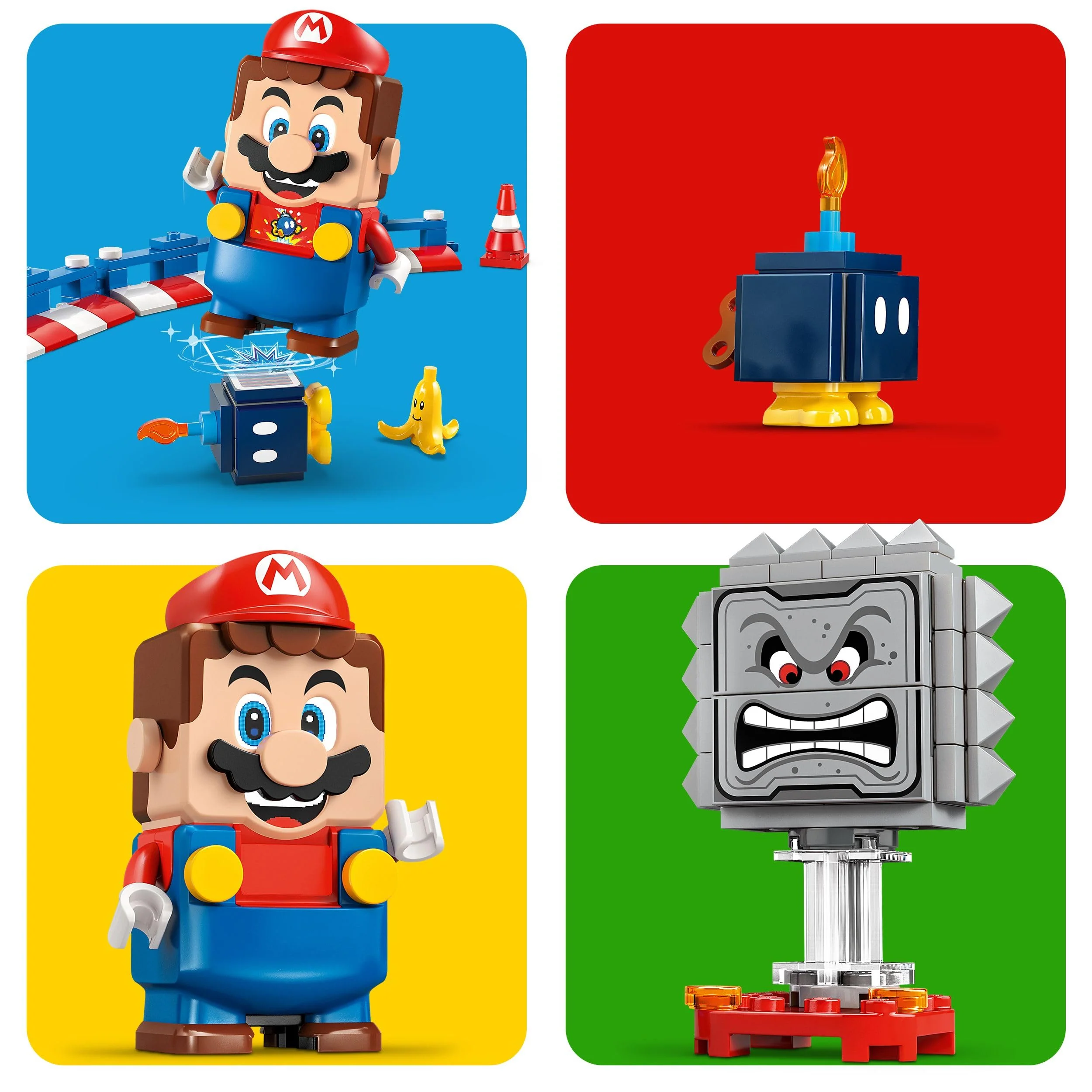 LEGO Mario Kart - Interaktiver Mario & Standard-Kart - Nintendo Spielzeug - Spiel Rennstrecke mit Auto, 3 Figuren, Podium & Barrieren - Gamer Geschenk für Jungen & Mädchen ab 7 Jahren - 72043 - Image 4