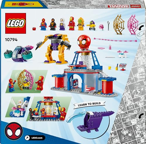 LEGO Marvel Das Hauptquartier von Spideys Team, Spider-Man-Spielzeug mit Fahrzeug und Mech, Geschenk für Jungs und Mädchen ab 4 Jahren, die Fans der TV-Serie Spidey und Seine Super-Freunde sind 10794 - Image 2