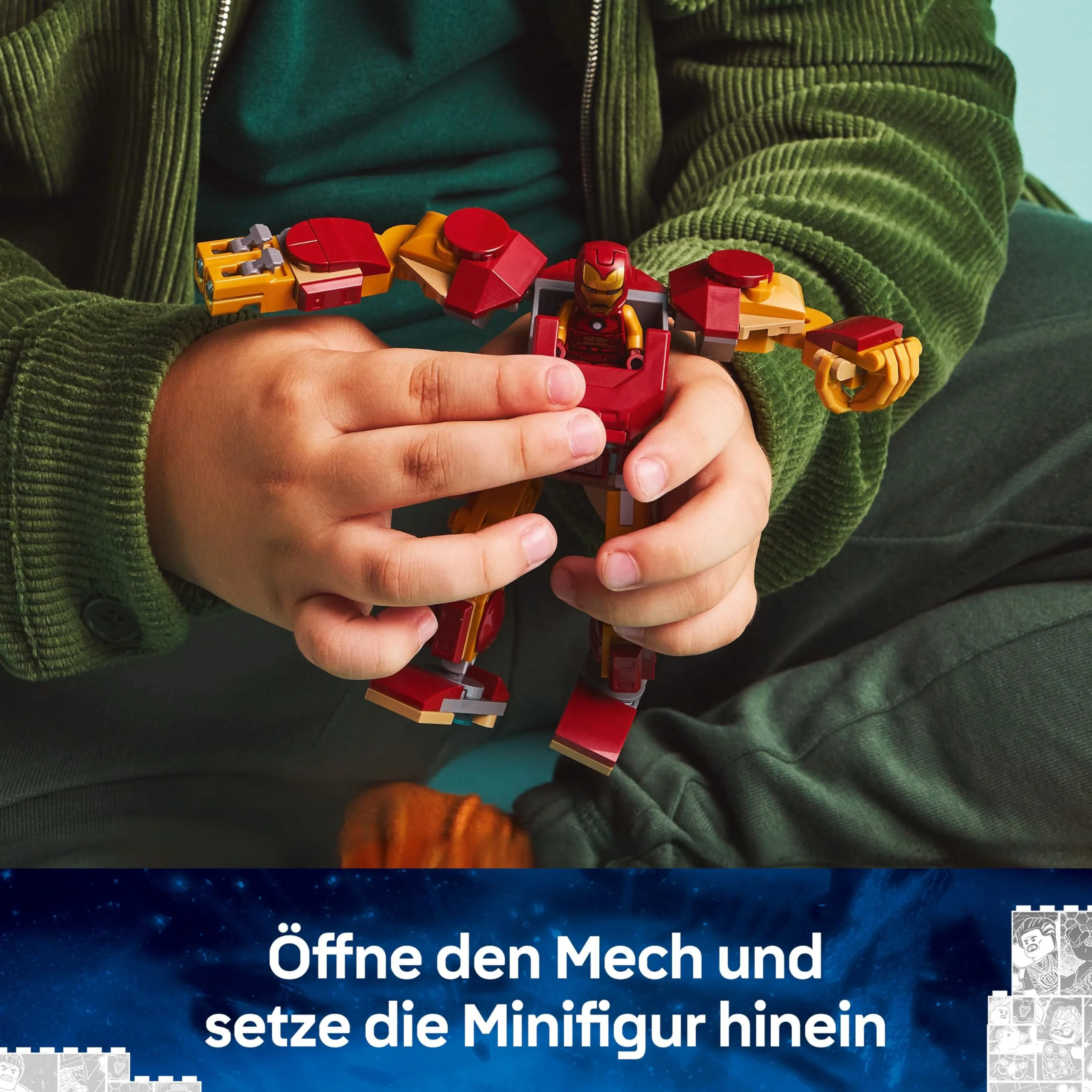 LEGO Marvel Iron Man Mech vs. Ultron - Superhelden Spielzeug mit 2 Minifiguren - Actionfigur mit beweglichen Armen, Beinen & Fingern - Geschenk für Jungen und Mädchen ab 6 Jahren 76307 - Image 11