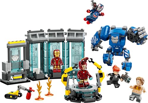 LEGO Marvel Iron Mans Labor: Halle der Rüstungen - Superhelden Spielzeug mit Einer Mech Figur, 5 Minifiguren inkl. Aldrich Killian - Avengers Geschenk für Jungen und Mädchen ab 8 Jahren 76315 - Image 4