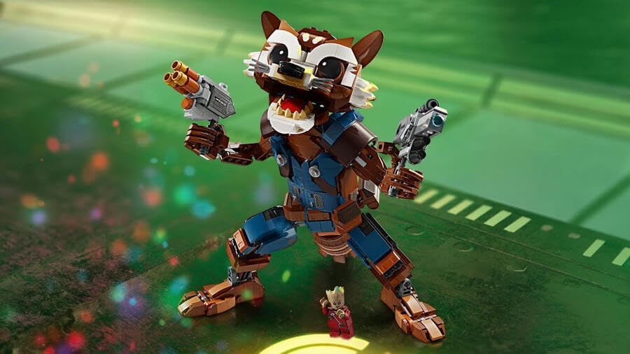 LEGO Marvel Rocket & Baby Groot, baubares Superhelden-Spielzeug für Kinder aus Marvel Studios' Guardians of The Galaxy, Figur für Rollenspiele, Geschenk für Jungs und Mädchen ab 10 Jahren 76282 - Image 11