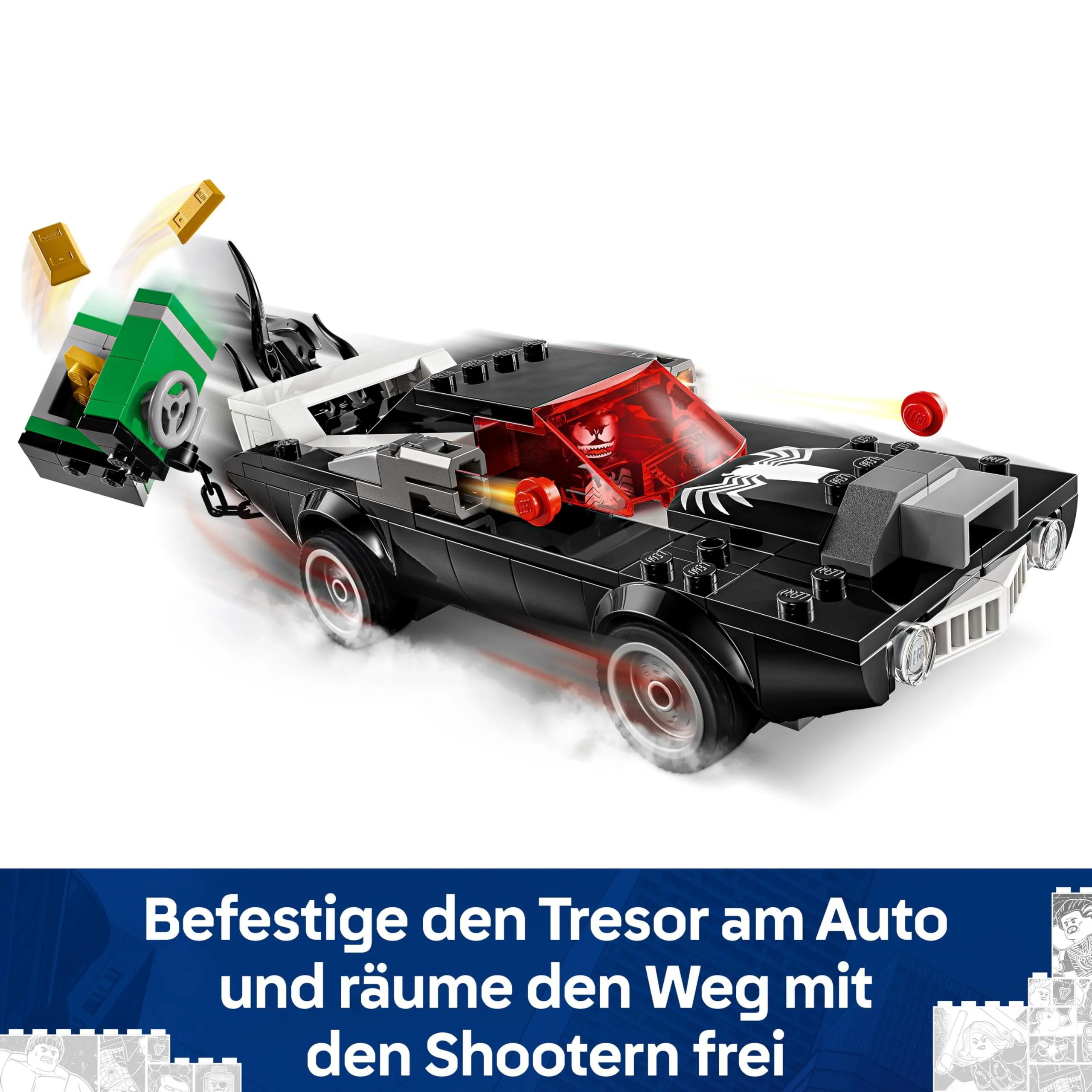 LEGO Marvel Spider-Man Mech vs. Venom Muscle Car - Auto Spielzeug mit 3 Superhelden Minifiguren - Modellauto mit Shootern - Geschenk für Jungen und Mädchen ab 7 Jahren 76309 - Image 10