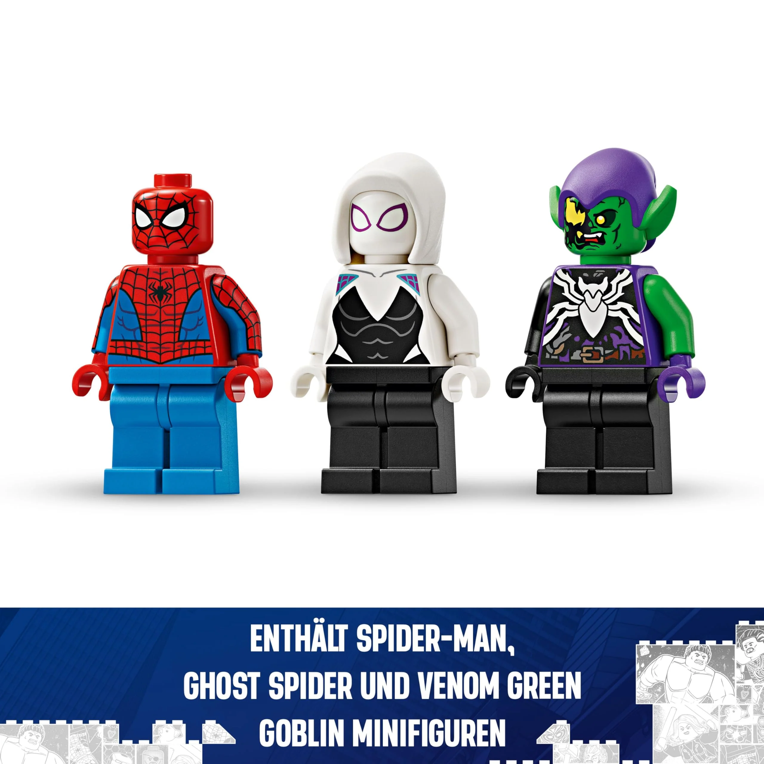 LEGO Marvel Spider-Mans Rennauto & Venom Green Goblin, Spidey-Spielzeug für Rollenspiele mit Superhelden-Figuren und baubarem Auto, Geschenk für Kinder, Jungs und Mädchen ab 7 Jahren 76279 - Image 6
