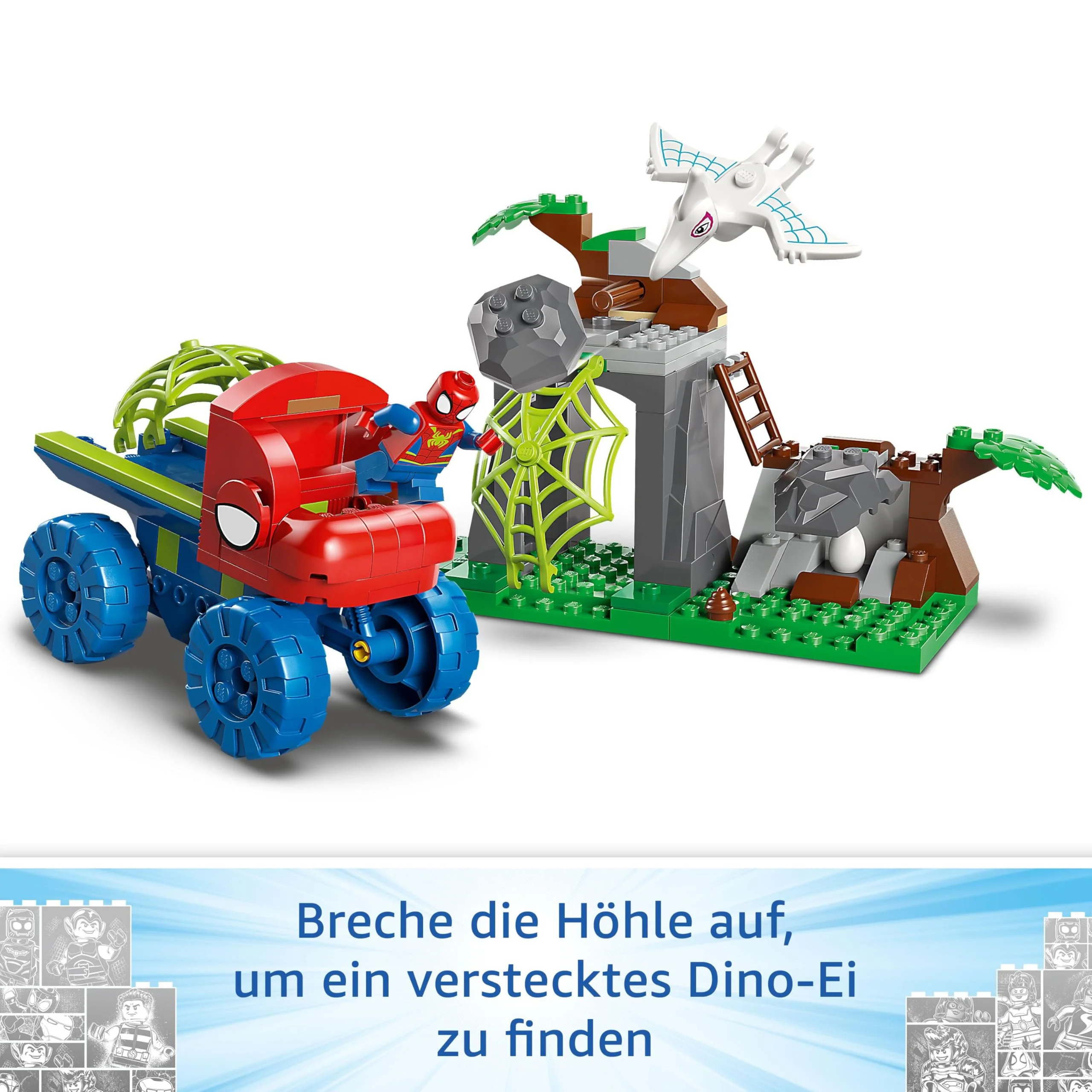 LEGO Marvel Spideys Team auf Rettungsmission im Dino-Truck, baubares Superhelden Spielzeugauto, Abenteuer Spielset für Kinder ab 4 Jahren, Spidey und Seine Super-Freunde 11199 - Image 9