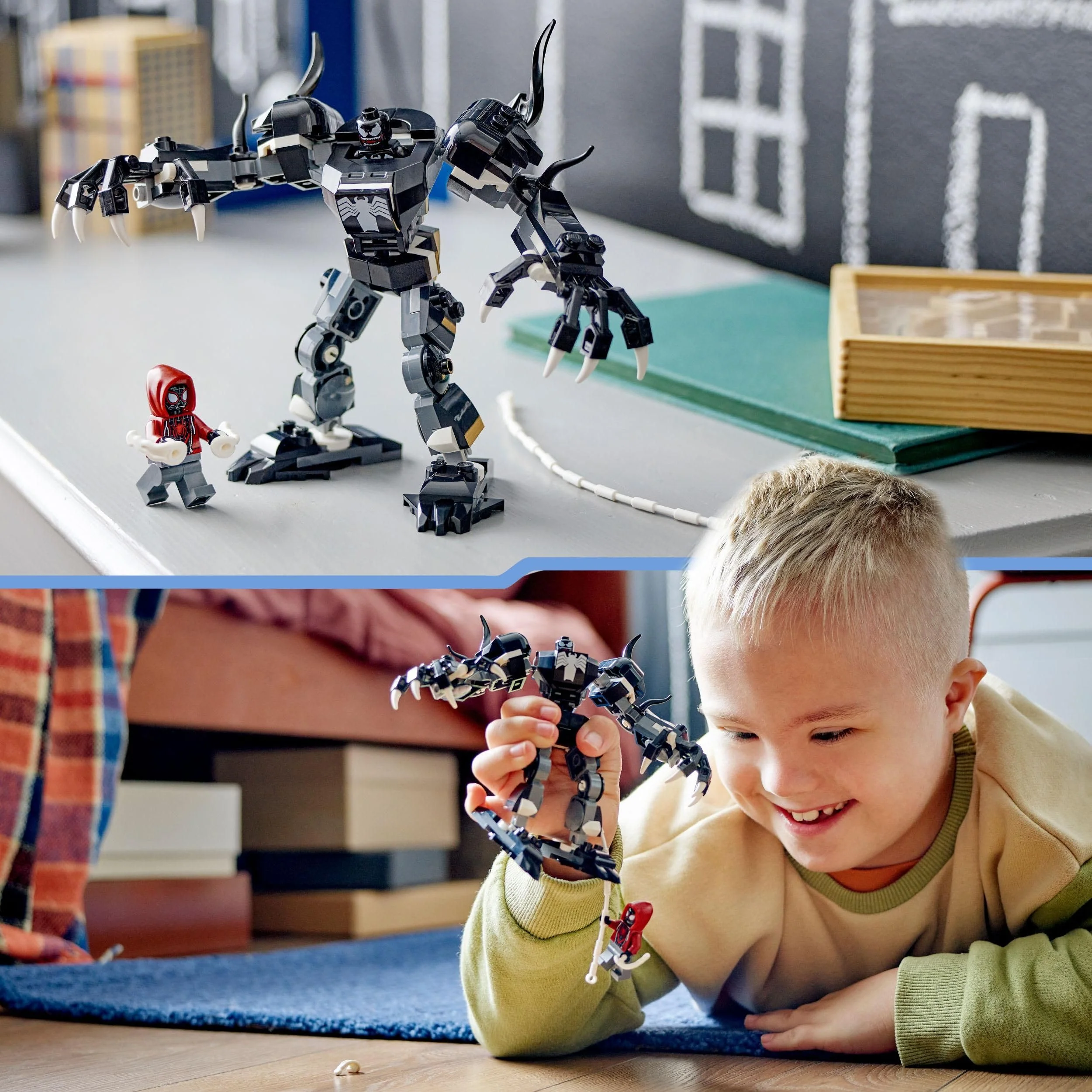 LEGO Marvel Venom Mech vs. Miles Morales, bewegliche Actionfiguren für Kinder, Spider-Man-Set mit Mini-Figuren für Superhelden-Duelle, Spielzeug-Geschenk für Jungen und Mädchen ab 6 Jahren 76276 - Image 4