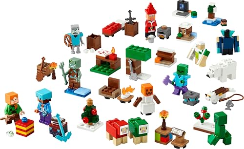LEGO Minecraft Adventskalender 2025 - Weihnachten Spielzeug für Jungen & Mädchen ab 7 Jahren - 24 Überraschungen inkl. Minifiguren & Mini-Modellen - Kinder Spielset - Gaming Geschenk zum Advent 21280 - Image 2