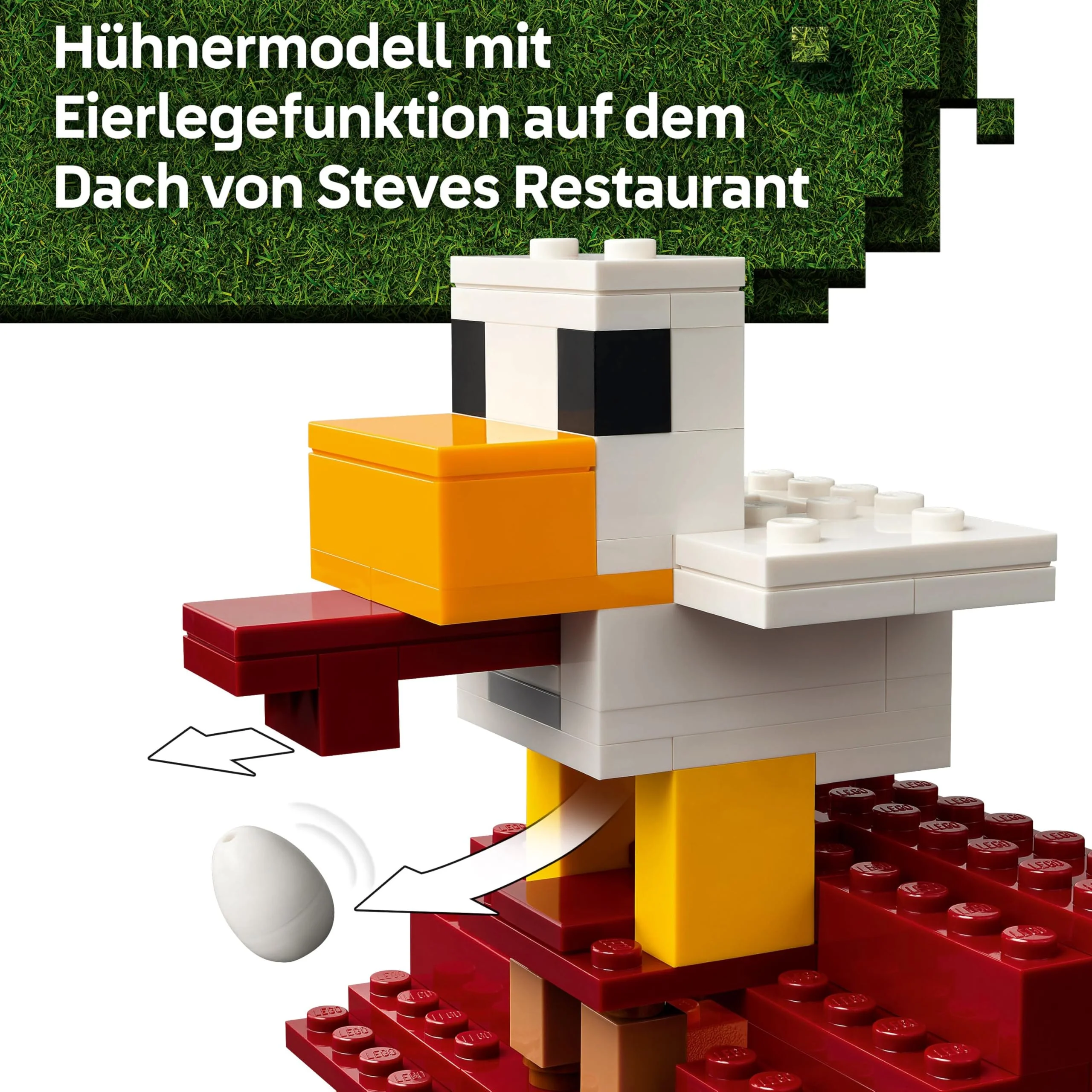 LEGO Minecraft Angriff des Ghast-Ballons - Gaming Spielzeug - Steves Haus, 4 Minifiguren - Iron Golem Figur & explodierender Brunnen Funktion - Geschenk für Jungen, Mädchen & Fans ab 10 Jahren - 21273 - Image 10