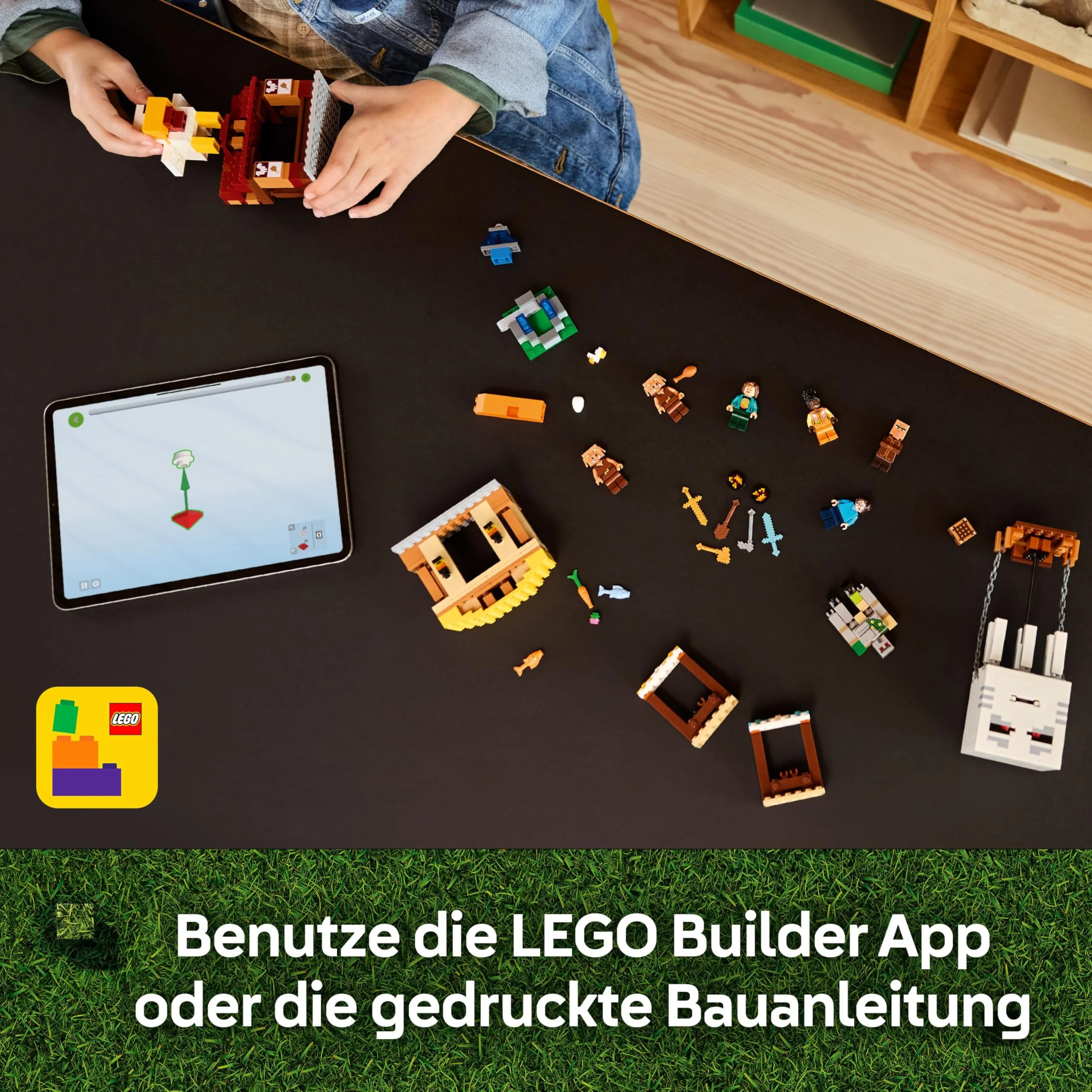 LEGO Minecraft Angriff des Ghast-Ballons - Gaming Spielzeug - Steves Haus, 4 Minifiguren - Iron Golem Figur & explodierender Brunnen Funktion - Geschenk für Jungen, Mädchen & Fans ab 10 Jahren - 21273 - Image 8