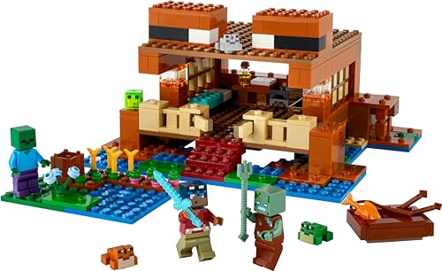 LEGO Minecraft Das Froschhaus - Spielzeug mit Boot, Tierfiguren & Zubehör - Gaming Spielset mit Ruderboot, Ofen, Kuchen und Honig - Gamer Geschenk für Jungen & Mädchen ab 8 Jahren - 21256 - Image 3
