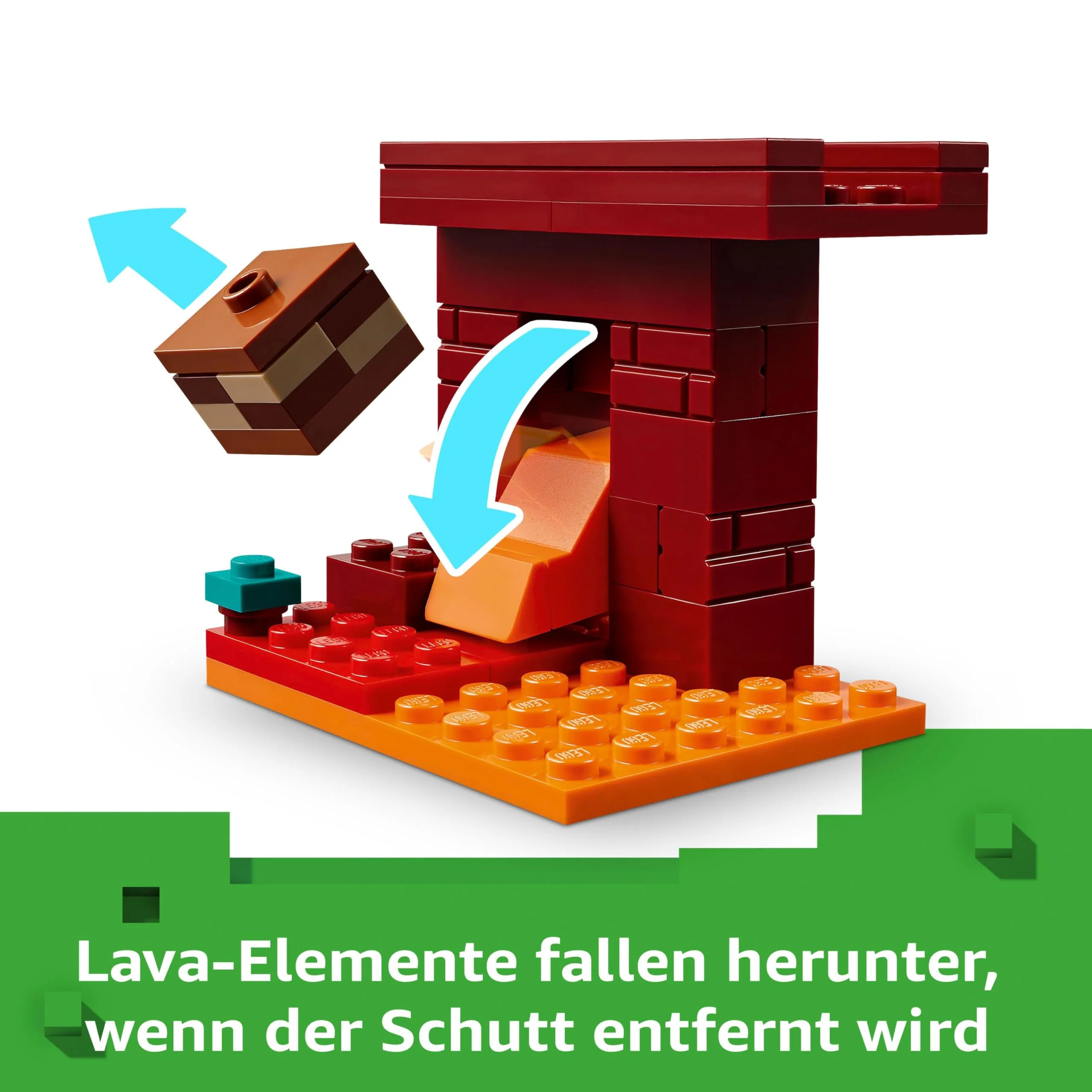 LEGO Minecraft Das Lava-Duell im Nether - Interaktives Spielzeug mit Alex Figur, Skelett, Lohe und Schreiter - Gamer Spielset - Gaming Geschenk für Jungen und Mädchen ab 6 Jahren - 21266 - Image 12