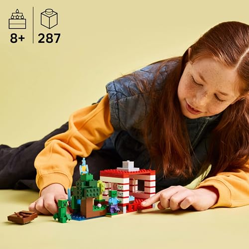 LEGO Minecraft Das TNT-Dschungelhaus - Gamer Spielzeug für Kinder - Interaktives Spielset mit Boot, Steve-, Creeper- und Zombie Minifiguren - Gaming Geschenk für Mädchen & Jungen ab 8 Jahren - 21275 - Image 9
