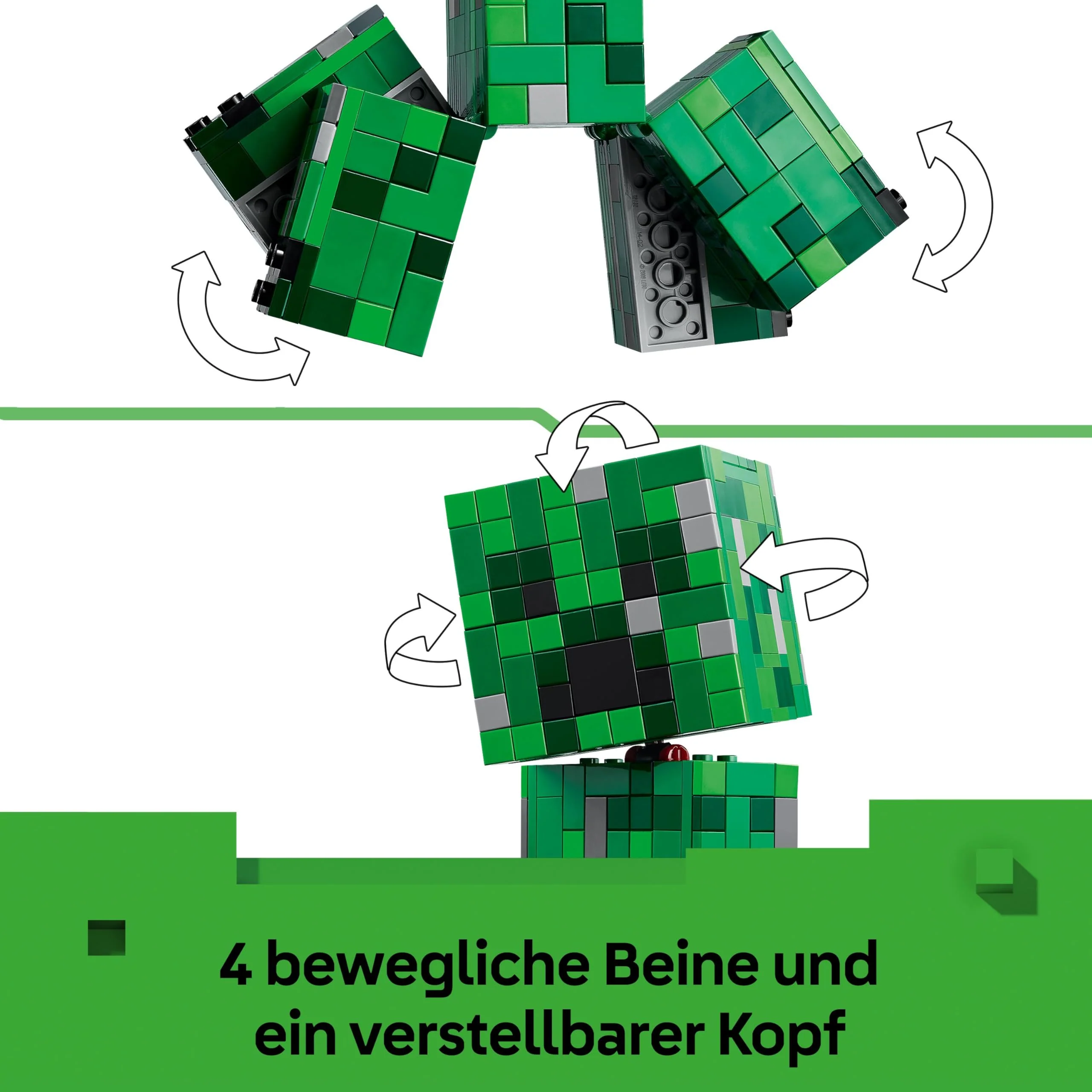 LEGO Minecraft Der Creeper - Gamer Spielzeug -Bewegliche Actionfigur - Interaktives Spielset mit TNT-Element - Kinder DIY Deko - Gaming Geschenk für Jungen, Mädchen & Teenager ab 10 Jahren - 21276 - Image 10