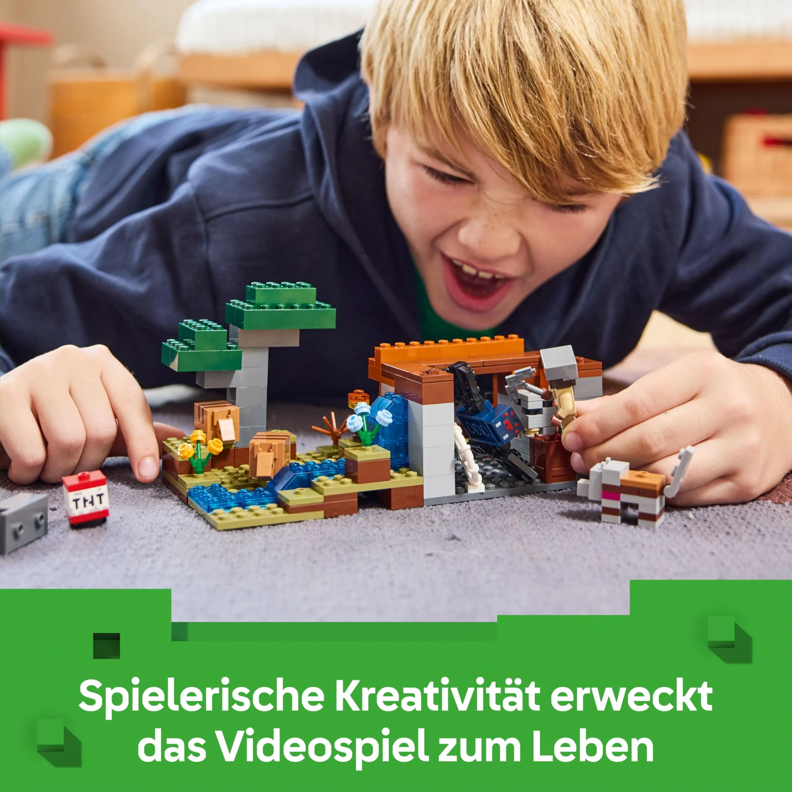 LEGO Minecraft Die Expedition zur Gürteltiermine - Interaktives Gamer Spielzeug mit Höhlenspinne- und Wolfsfiguren - TNT-Funktion - Gaming Geschenk für Jungen und Mädchen ab 8 Jahren - 21269 - Image 9