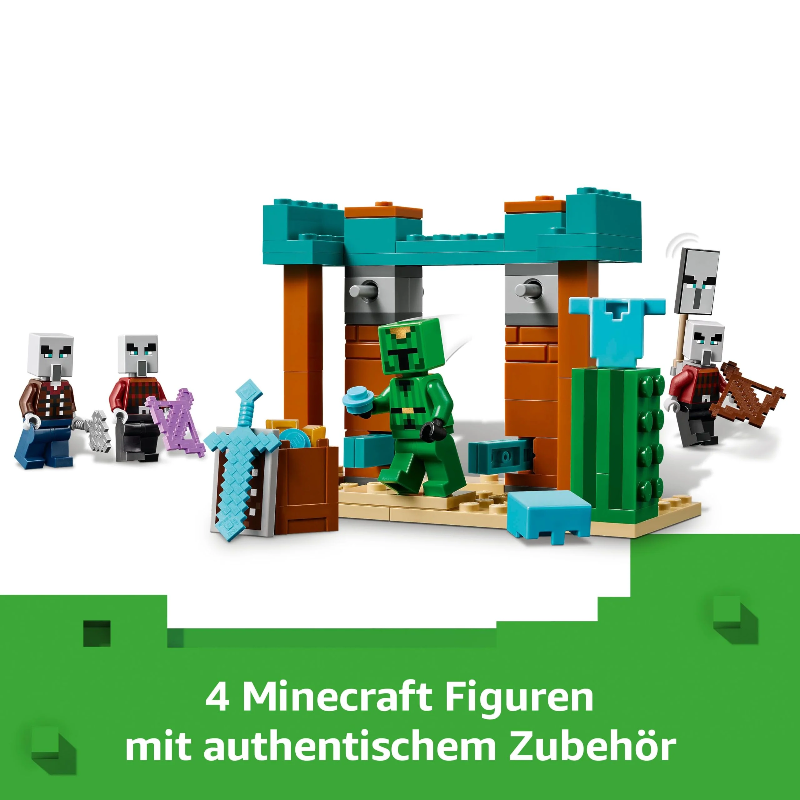 LEGO Minecraft Die Illager-Wüstenpatrouille - Gaming Spielzeug mit Figuren, darunter EIN Plünderer, EIN Vindikator und EIN Kaktusritter - Gamer Geschenk für Jungen und Mädchen ab 7 Jahren - 21267 - Image 11