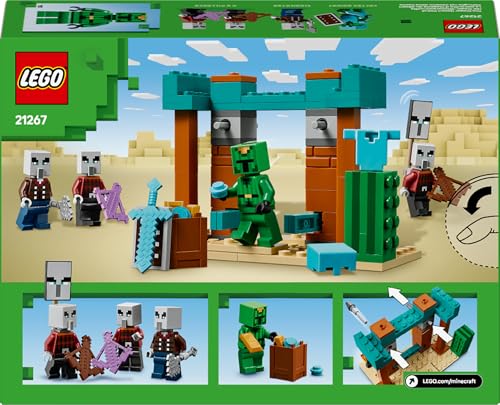 LEGO Minecraft Die Illager-Wüstenpatrouille - Gaming Spielzeug mit Figuren, darunter EIN Plünderer, EIN Vindikator und EIN Kaktusritter - Gamer Geschenk für Jungen und Mädchen ab 7 Jahren - 21267 - Image 2