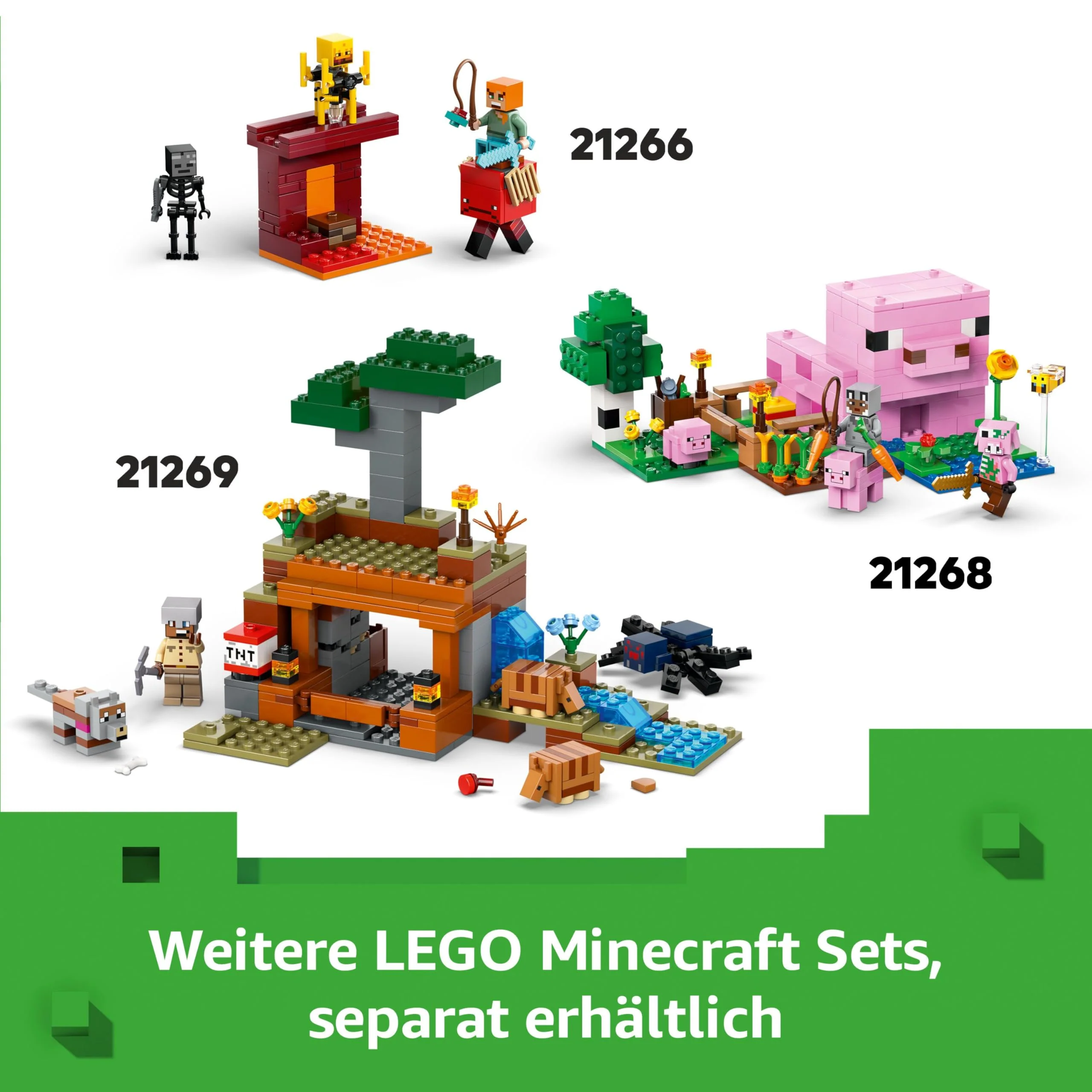 LEGO Minecraft Die Illager-Wüstenpatrouille - Gaming Spielzeug mit Figuren, darunter EIN Plünderer, EIN Vindikator und EIN Kaktusritter - Gamer Geschenk für Jungen und Mädchen ab 7 Jahren - 21267 - Image 8